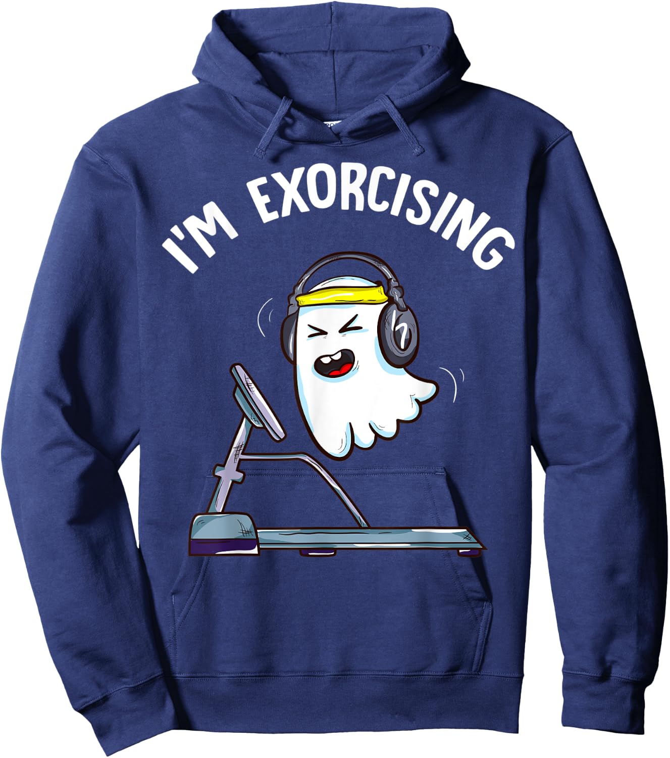 I'm Exorcising Ghost Pun Halloween Exorcist Hoodie - Hoodie | Navy