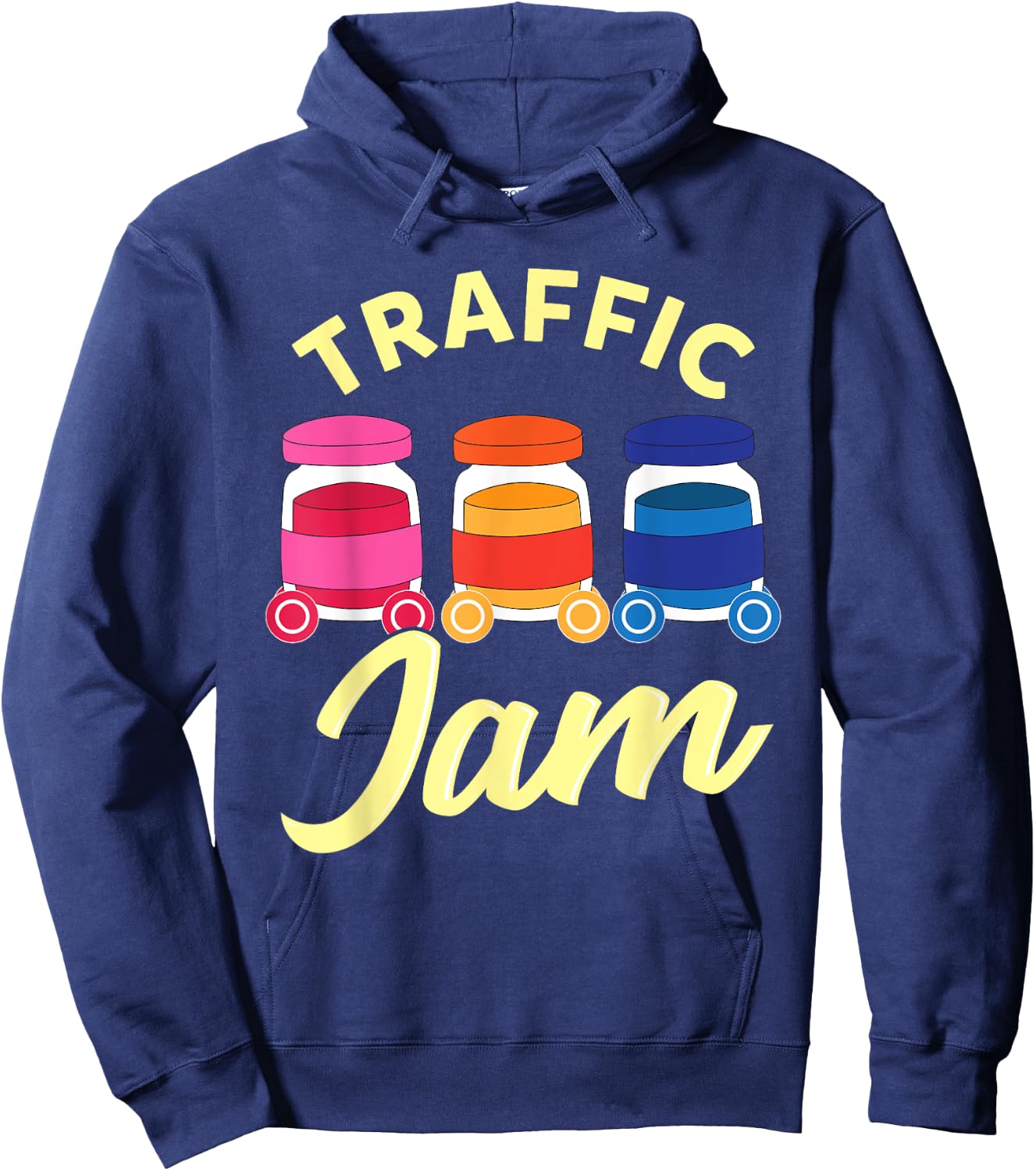 Traffic Jam Fruit Jam Funny Food Pun Hoodie - Hoodie | Navy