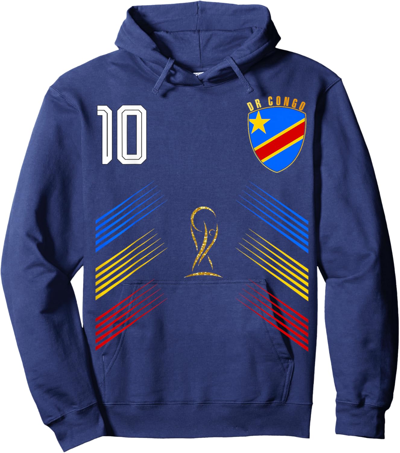 Dr Congo Flag Congolese Pride Lovers Retro Hoodie - Hoodie | Navy