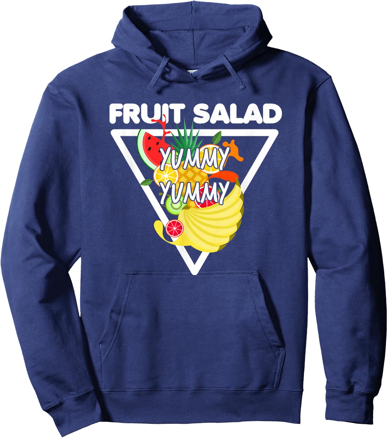 Fruit Salad Yummy Yummy Vegetarian Vegan Hoodie - Hoodie | Navy