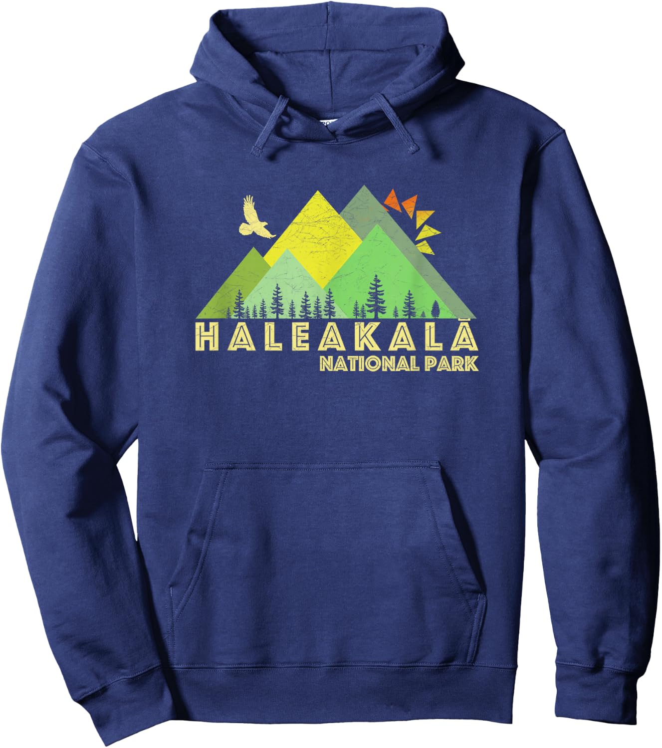 Retro Vintage Haleakala National Park Hoodie - Hoodie | Navy