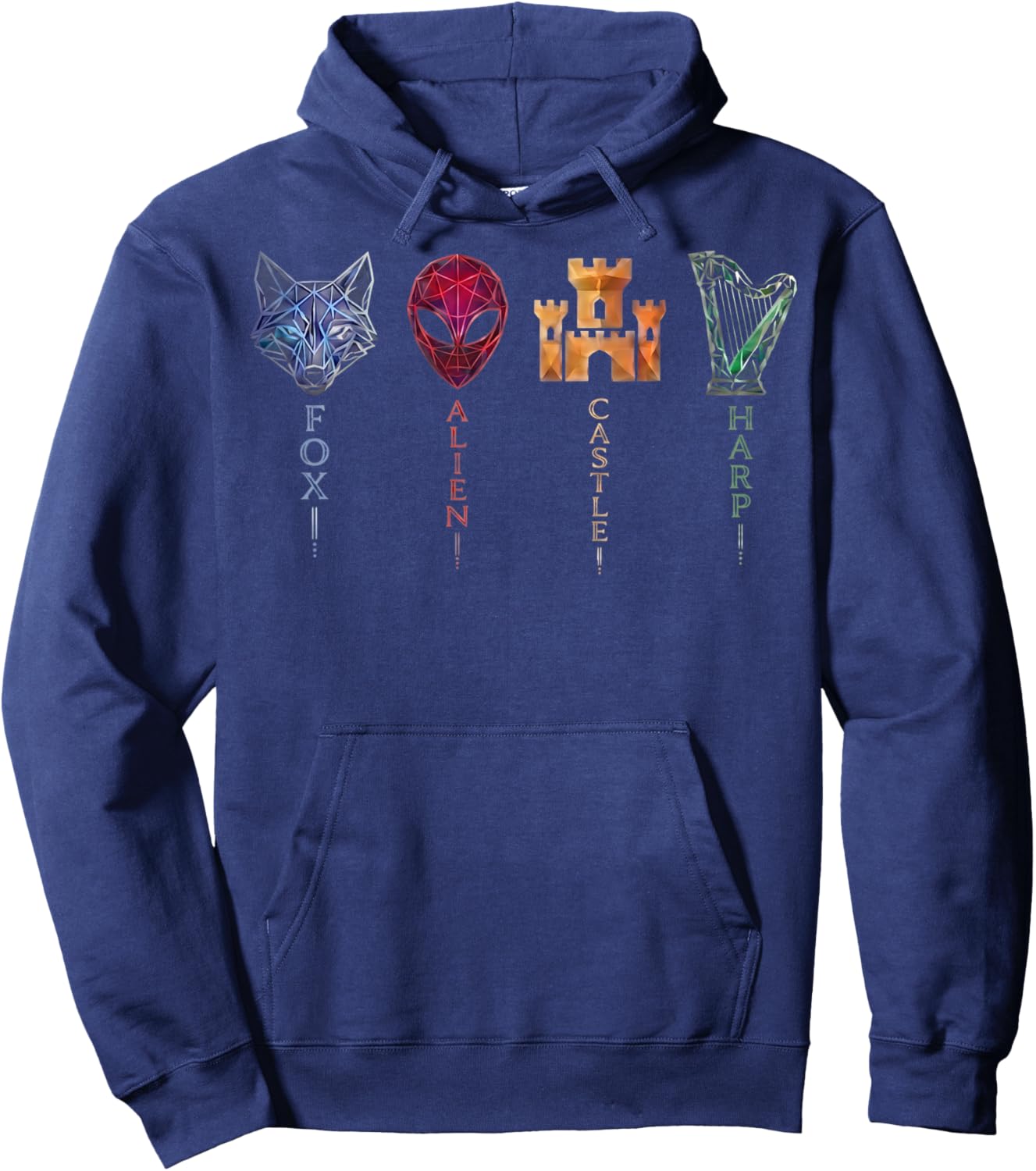 Fox Alien Castle Harper Icons Hoodie - Hoodie | Navy