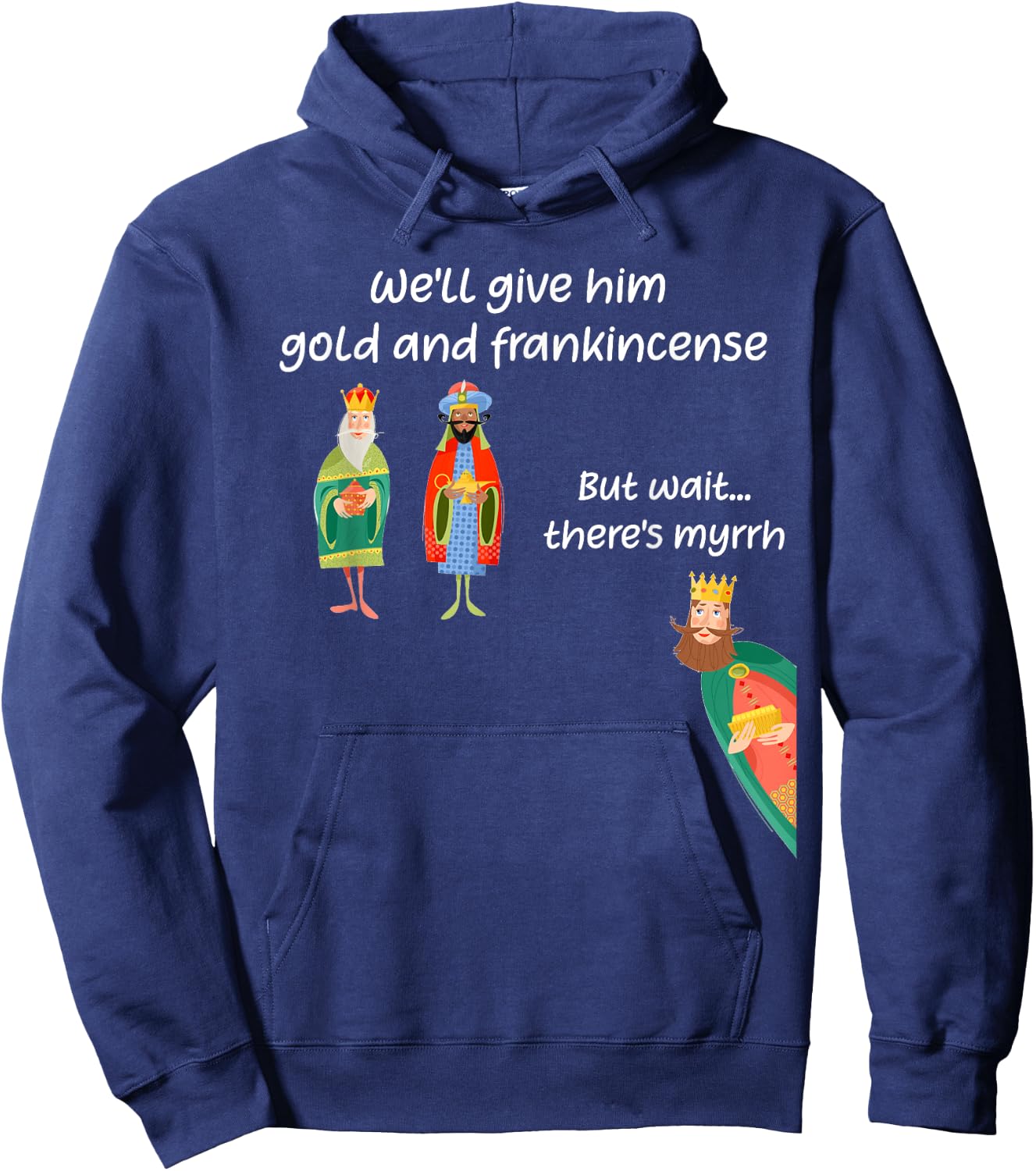Funny 3 Wise Men Nativity Christmas Gift Hoodie - Hoodie | Navy
