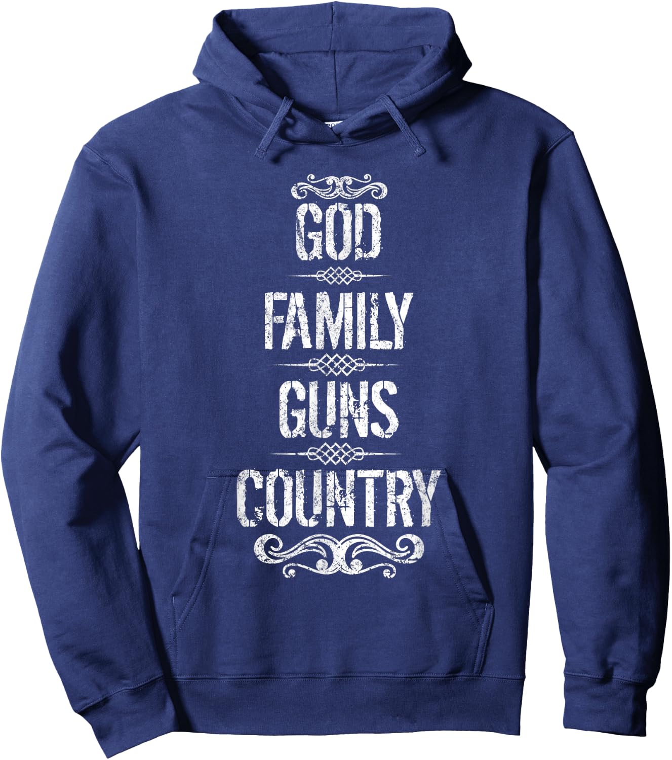 God Family Guns Country Hoodie - Hoodie | Navy