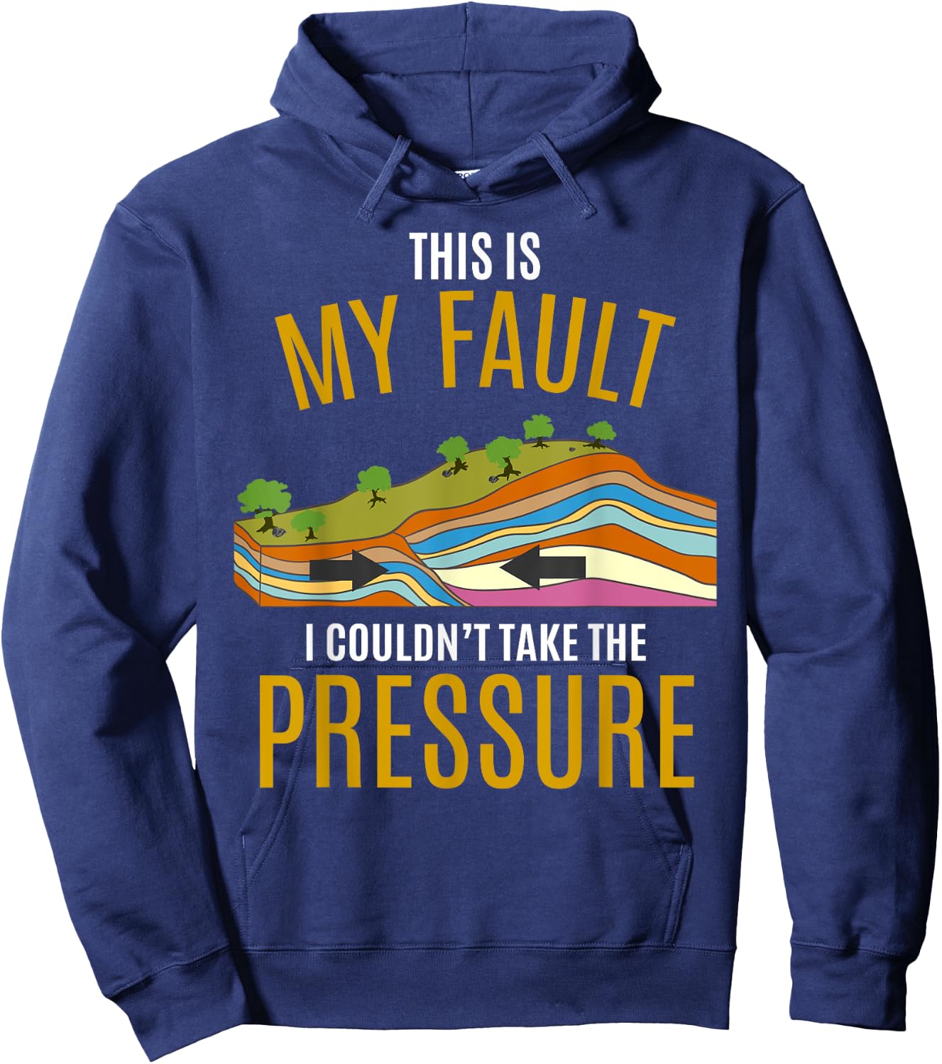 Tectonic Plates Model Earthquake Sorry Shirt Hoodie - Hoodie | Navy