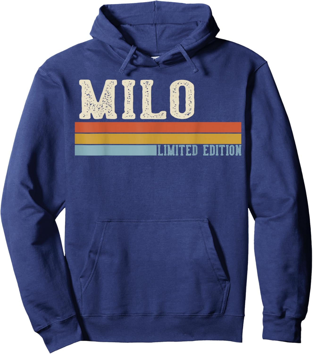 Milo Retro Vintage Men Kids Boys First Name Hoodie - Hoodie | Navy