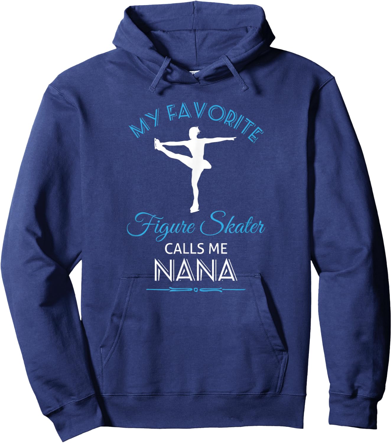 Ice Skating Nana T Shirt - Figure Skater Hoodie - Hoodie | Navy