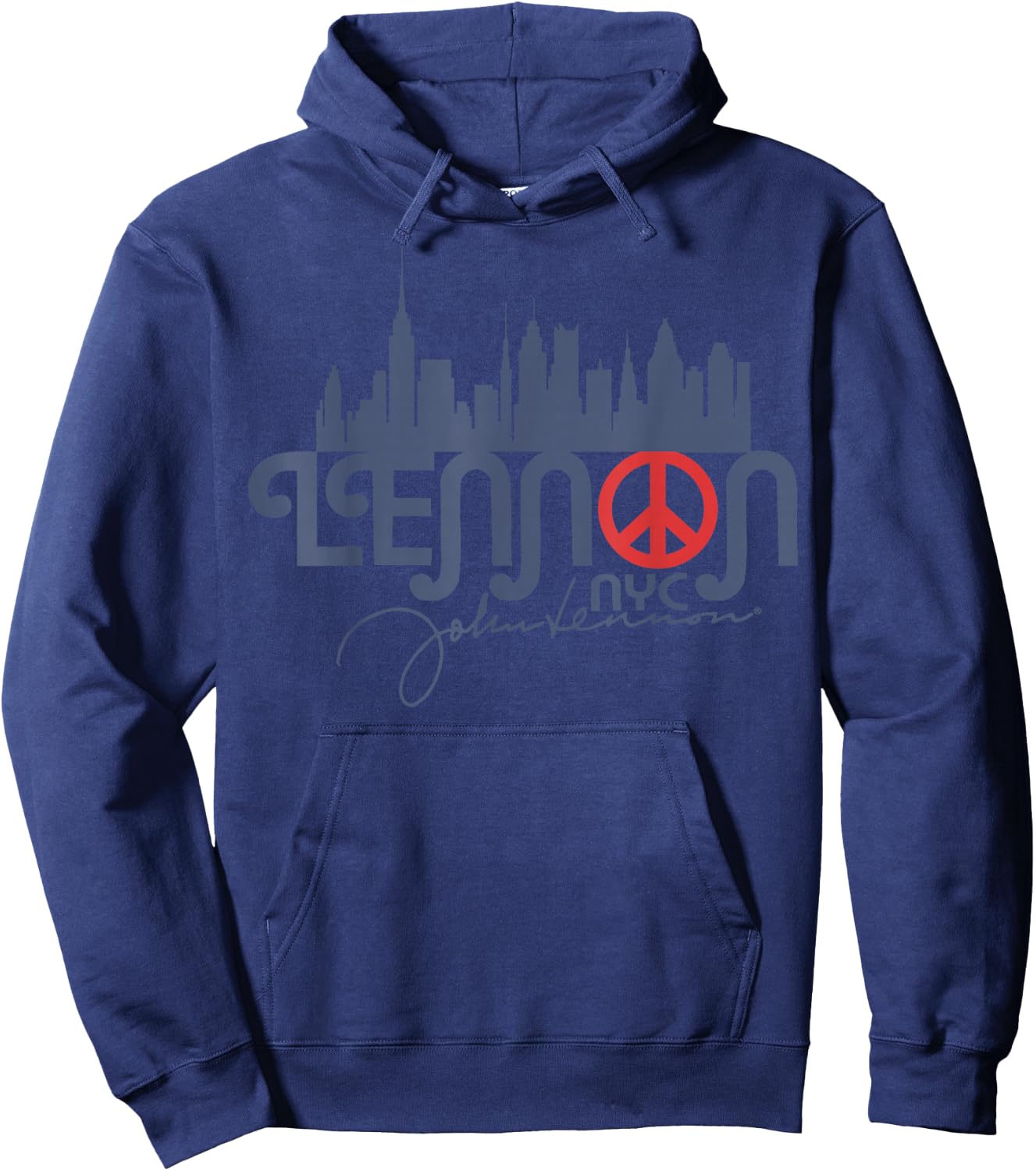 John Lennon - Peace, NYC Hoodie - Hoodie | Navy