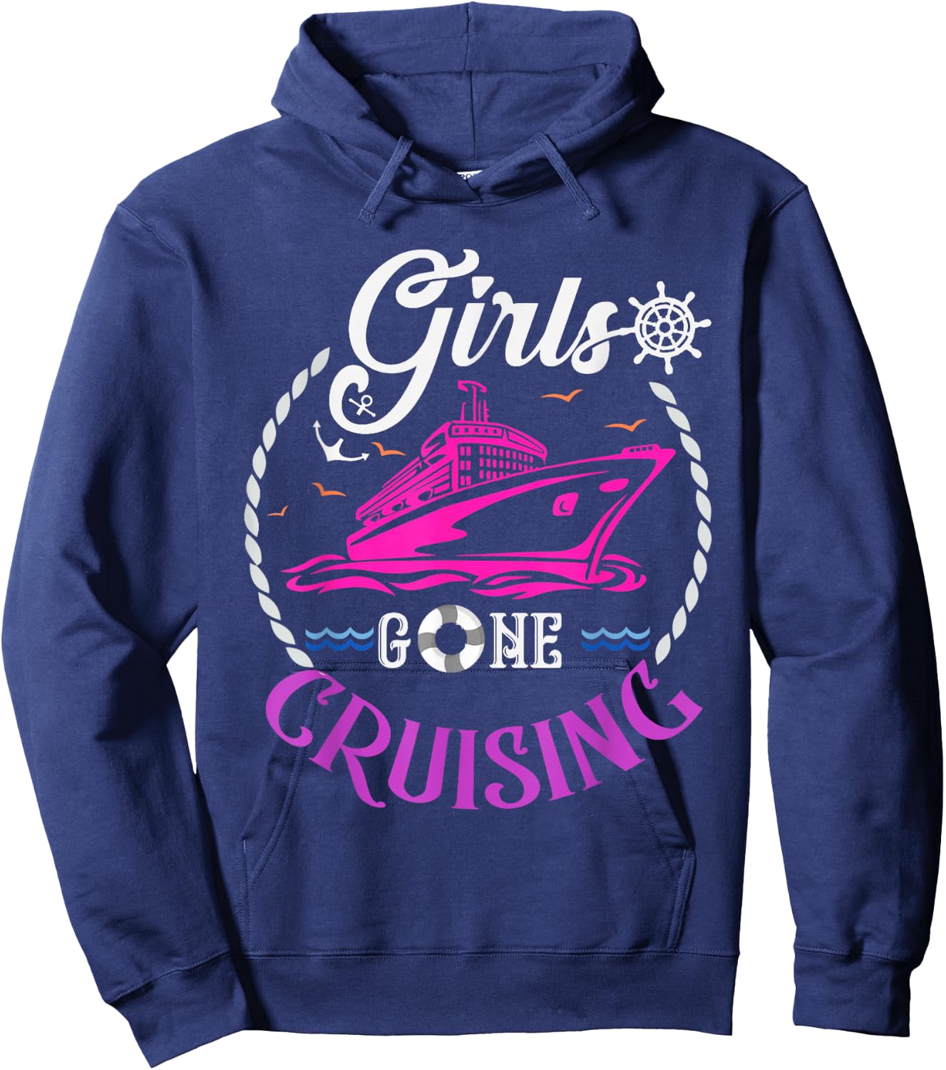 Girls Gone Cruising Cruise Lovers Hoodie - Hoodie | Navy