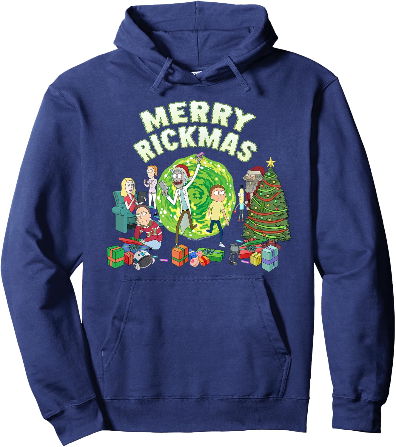 Rick and Morty Merry Rickmas! Hoodie - Hoodie | Navy