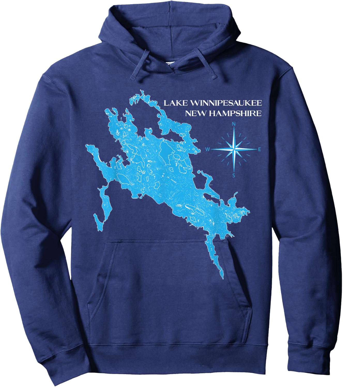 Lake Winnipesaukee New Hampshire Hoodie - Hoodie | Navy