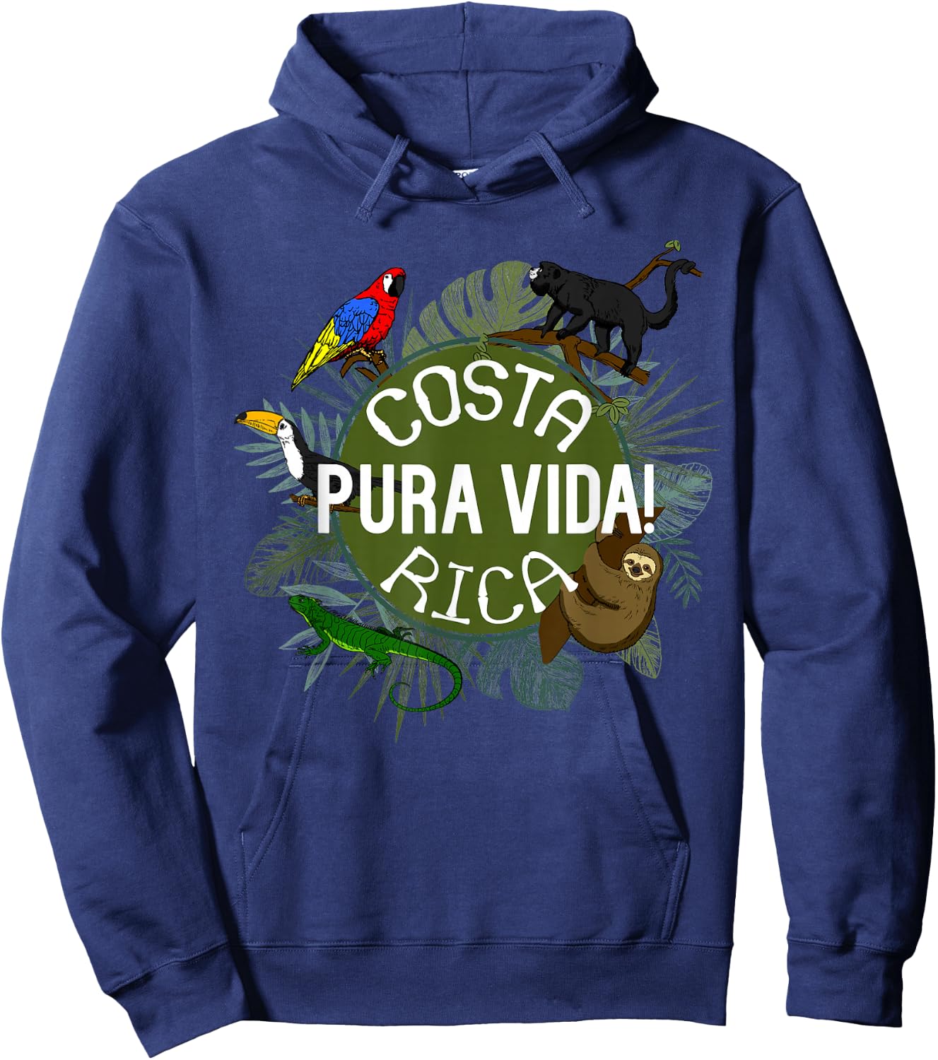 Pura Vida Costa Rica ! Party Animals! Hoodie - Hoodie | Navy