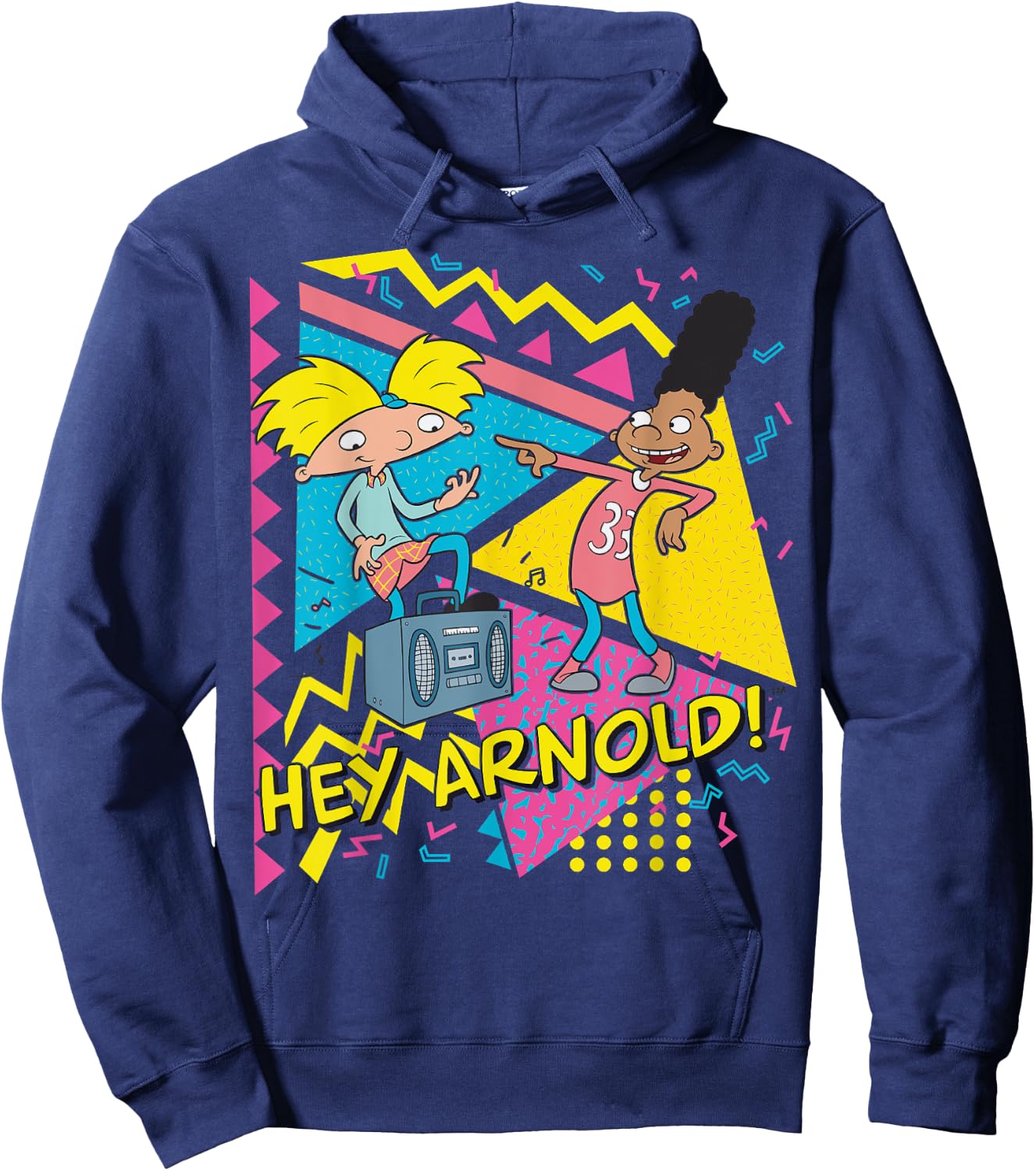 Hey Arnold! 90's Party Poster Hoodie - Hoodie | Navy