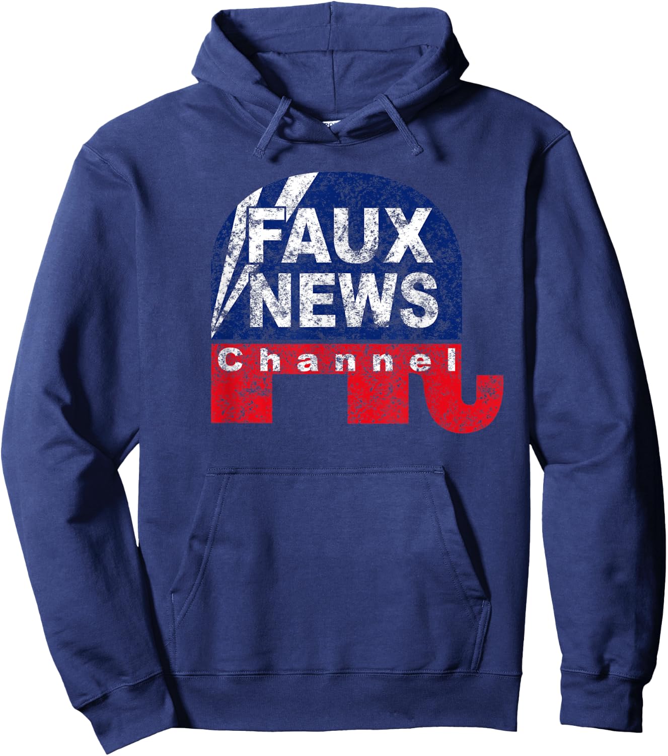FAUX News shirt - FAKE News Hoodie - Hoodie | Navy