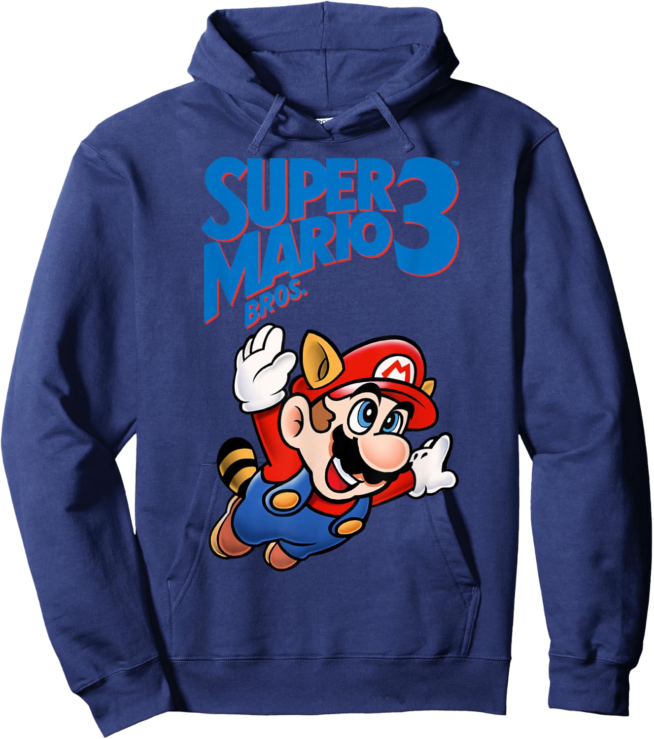 Nintendo Super Mario 3 Flying Mario Poster Hoodie - Hoodie | Navy