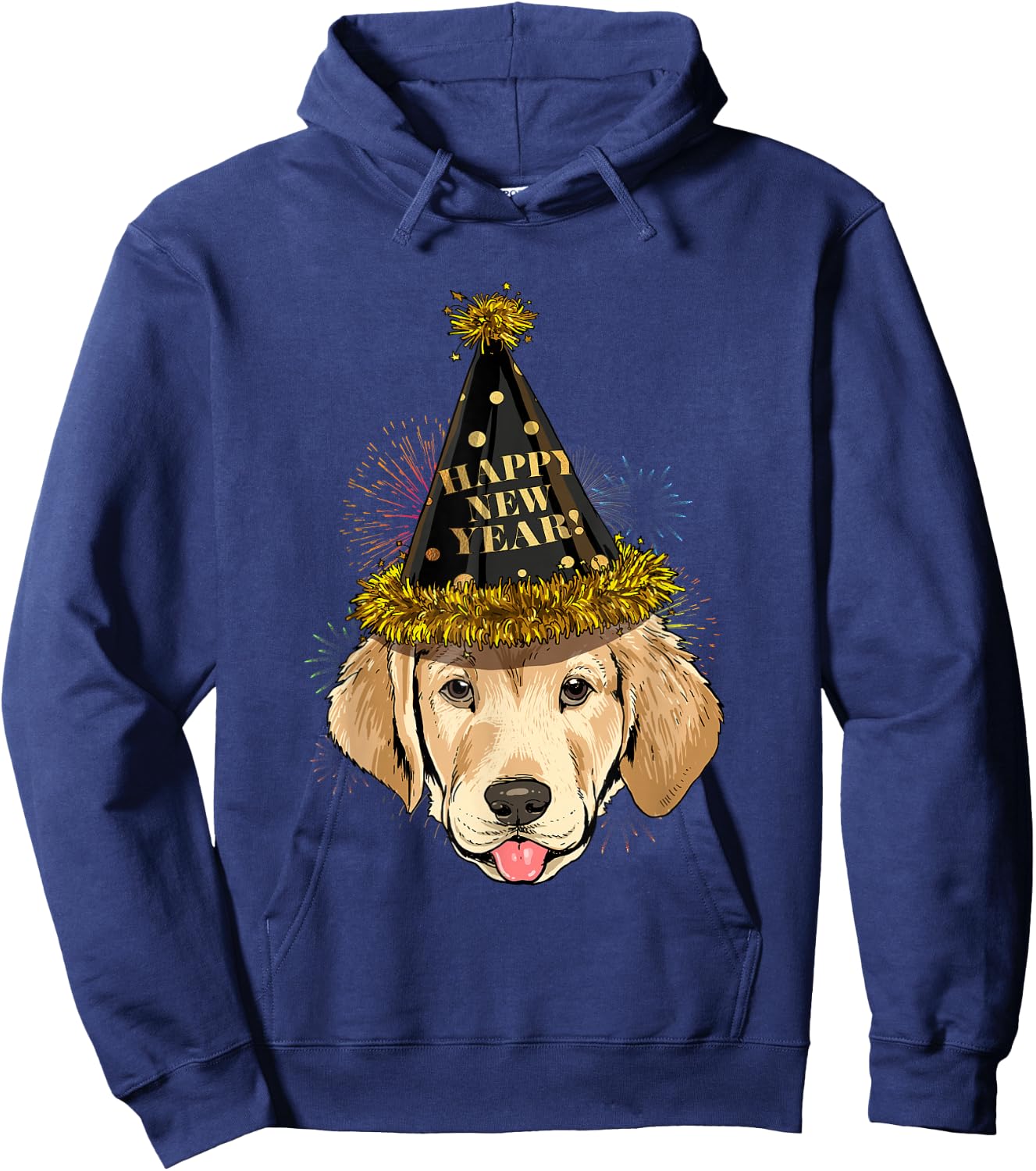 Labrador Retriever Happy New Year 2021 Dog Hoodie - Hoodie | Navy