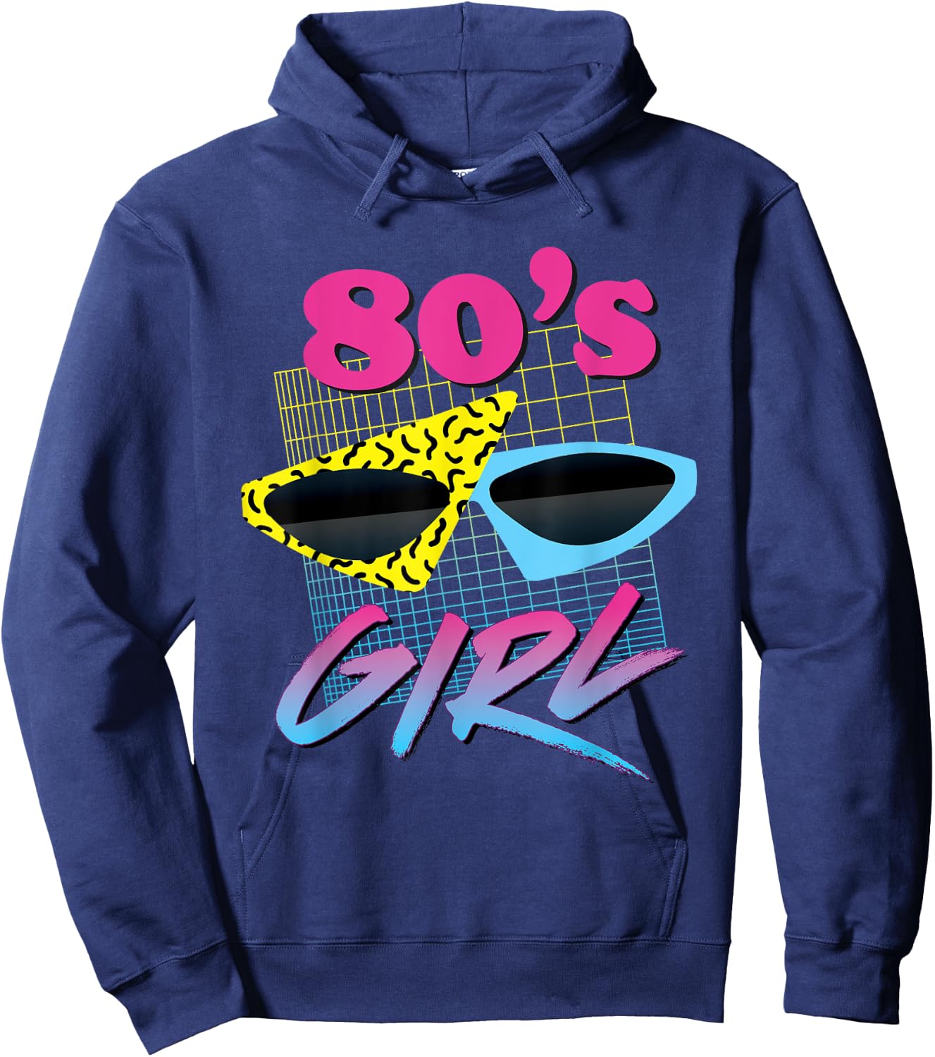This is My 80s Girl Costume Party Hoodie - Hoodie | Navy