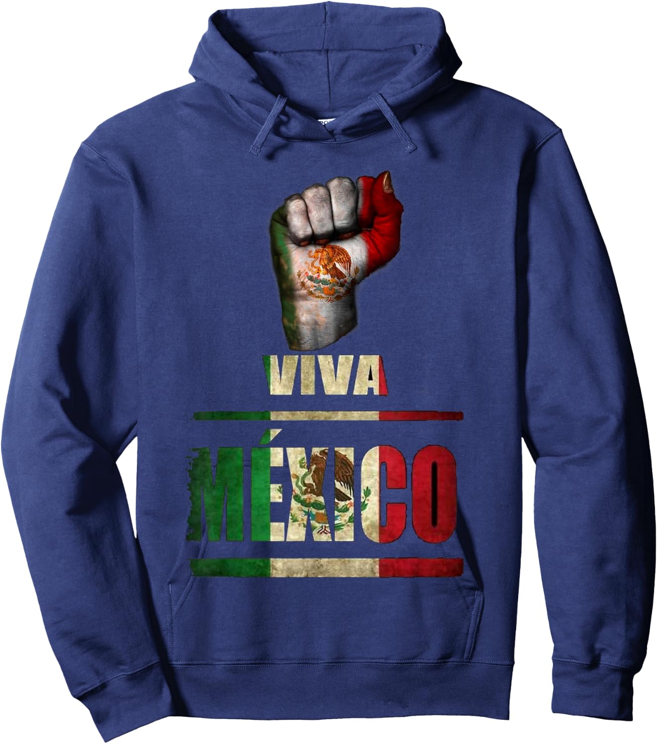 Viva Mexico Cabrones and Christmas Mexico Hoodie - Hoodie | Navy