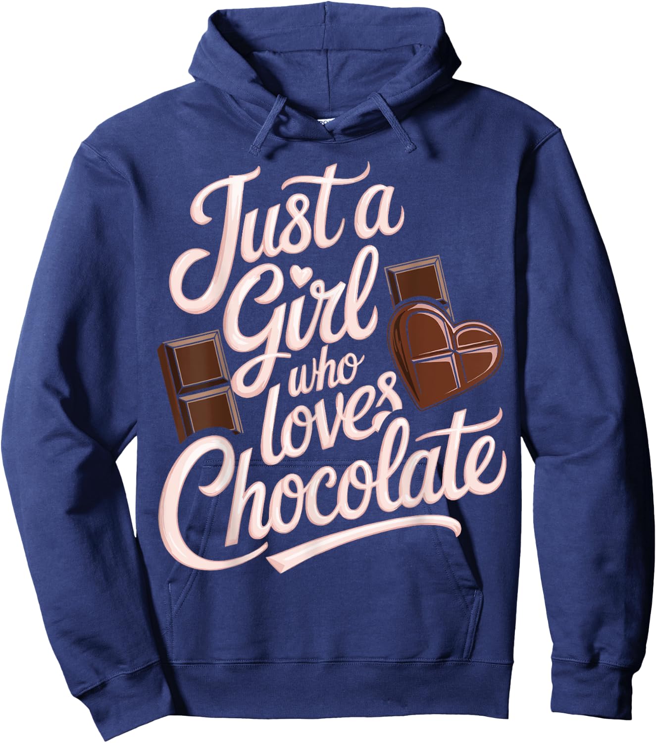 Just A Girl Who Loves Chocolate Hoodie - Hoodie | Navy