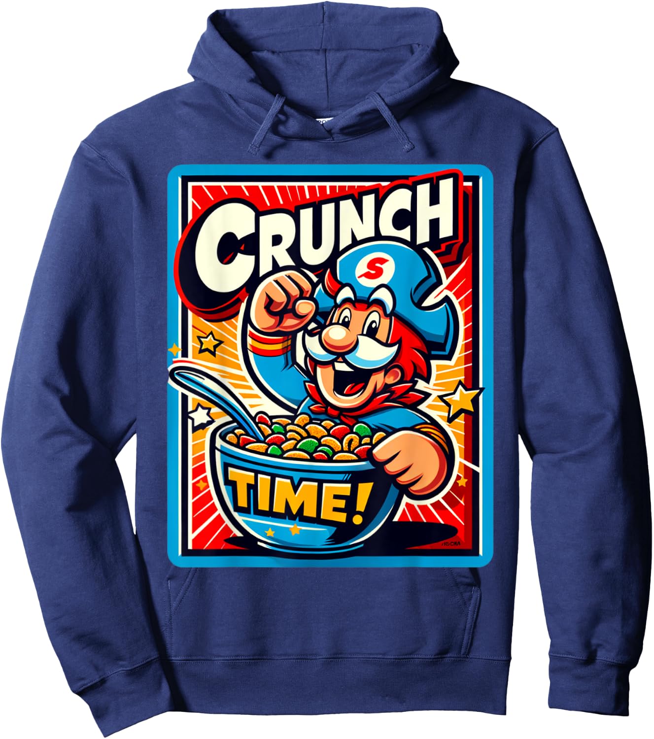 Vintage Retro Funny Quote Cereal Bowl Hoodie - Hoodie | Navy
