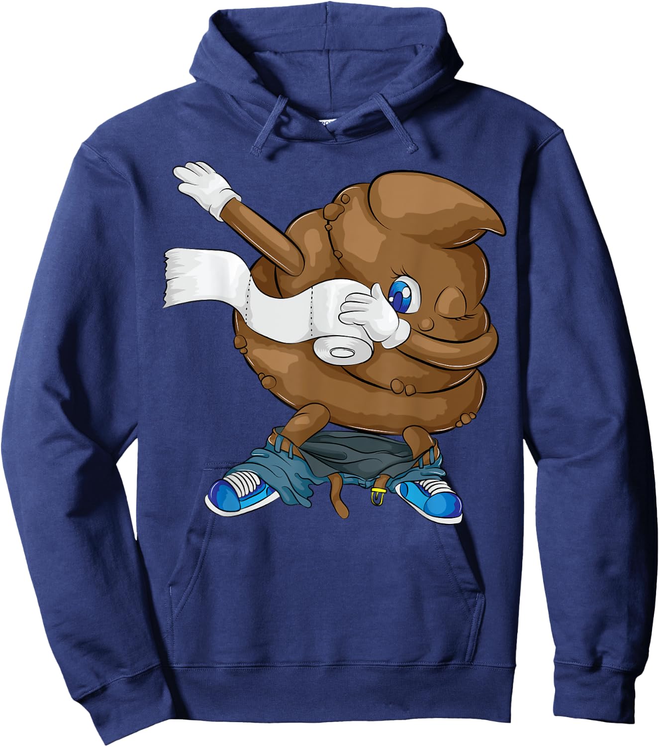 Dabbing Poop | Cool Friendly Funny Pooping Gift Hoodie - Hoodie | Navy