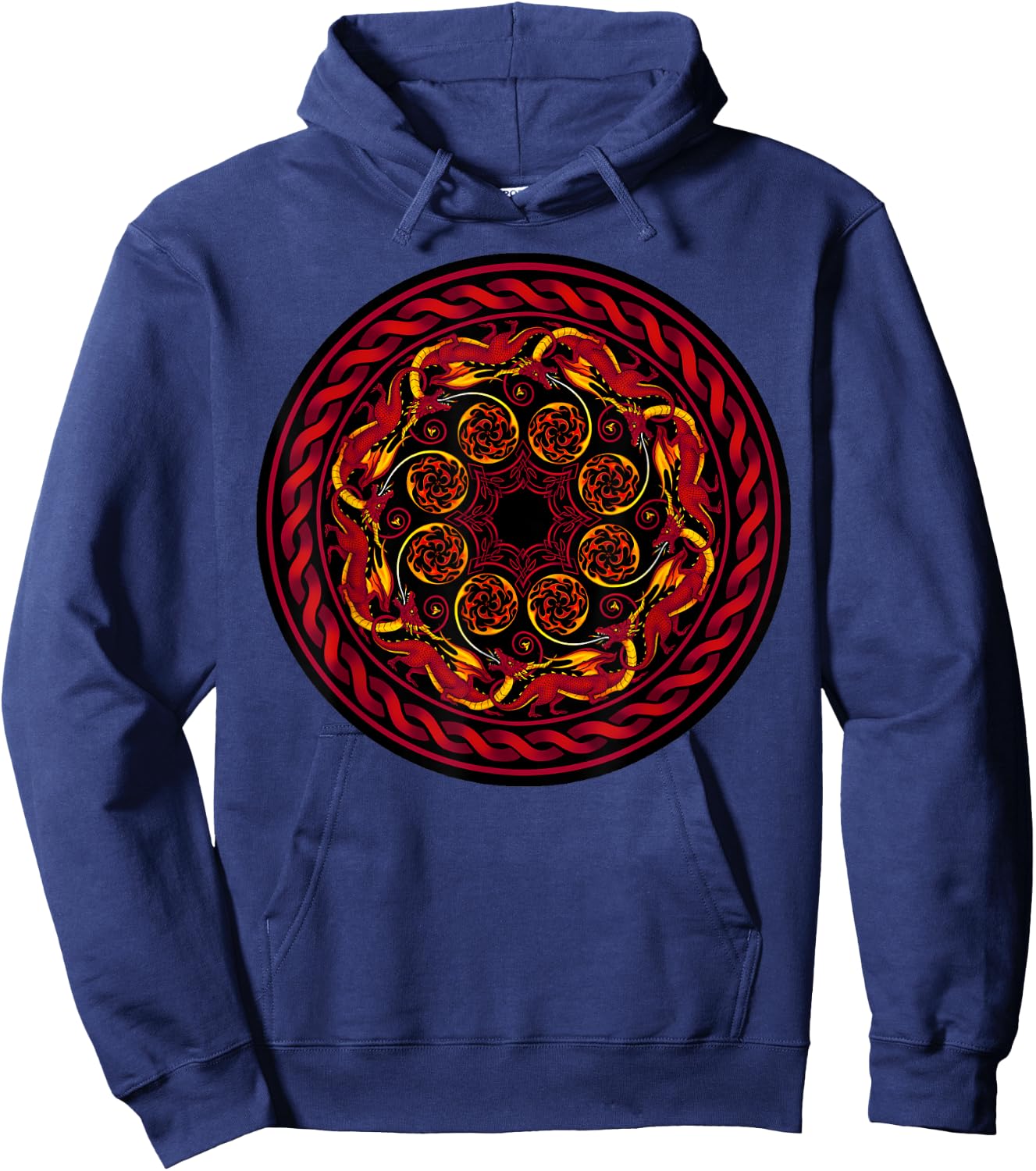 Fire Breathing Dragons Hoodie - Hoodie | Navy