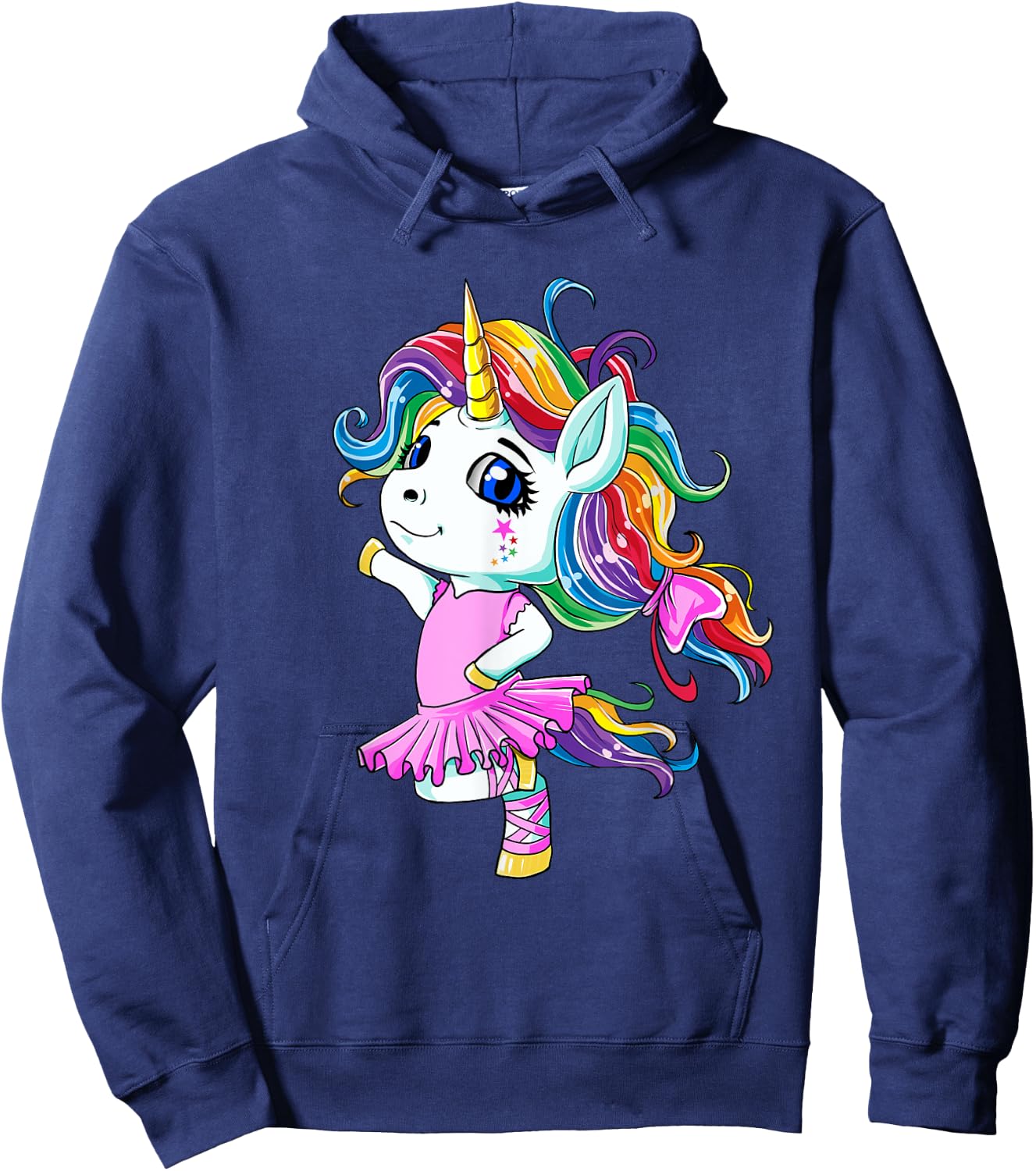 Rainbow Ballet Dancer Unicorn Hoodie - Hoodie | Navy