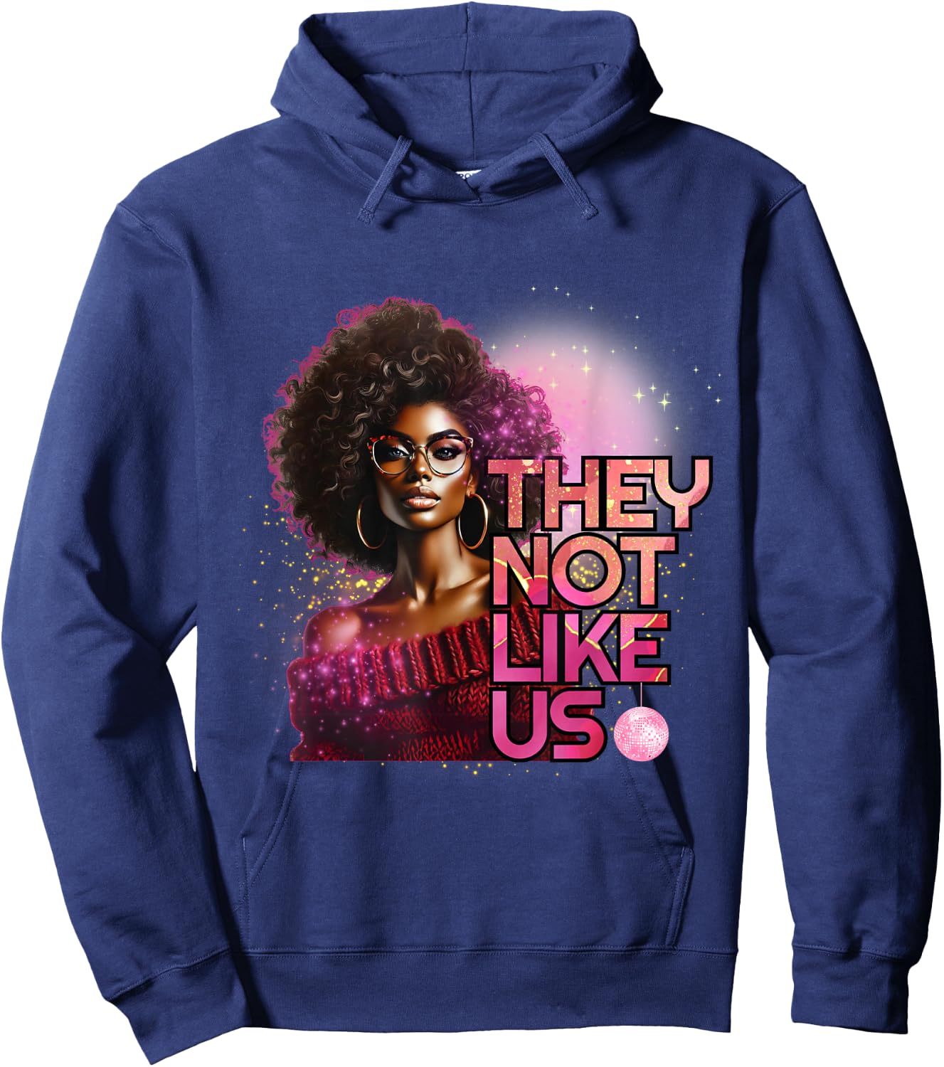 They Not Like Us, Black Woman They Not Like Us Hoodie - Hoodie | Navy