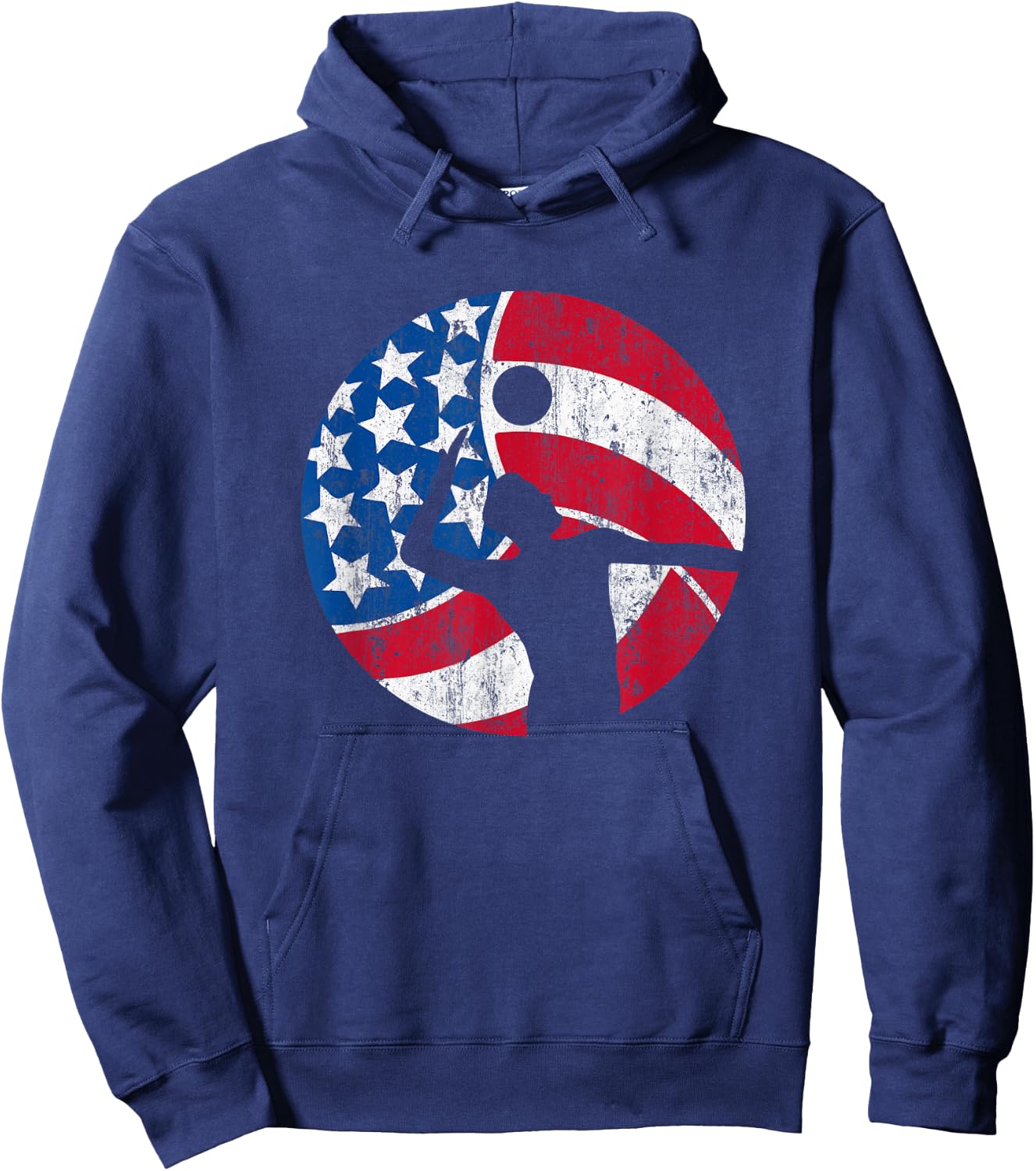 Volleyball USA Flag Hoodie - Hoodie | Navy