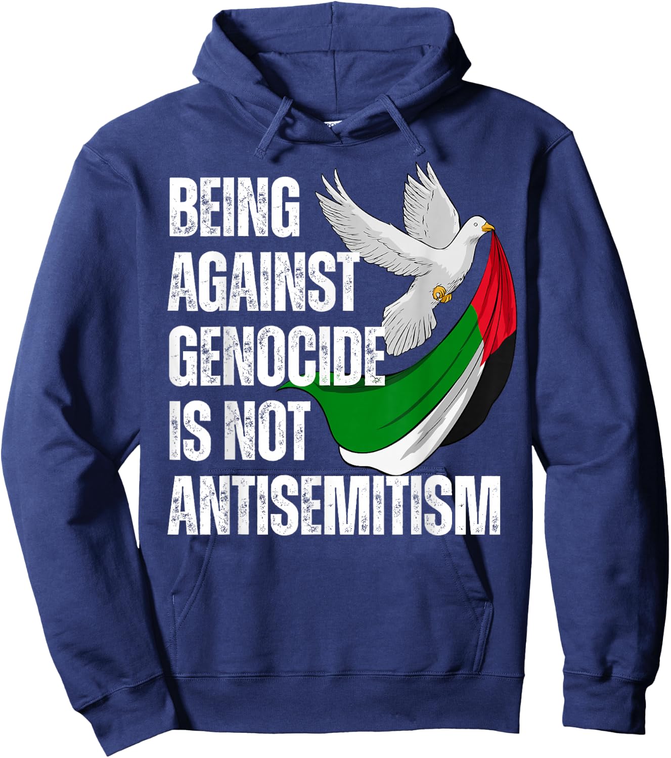 Being Against Genocide Is Not Antisemitism Hoodie - Hoodie | Navy