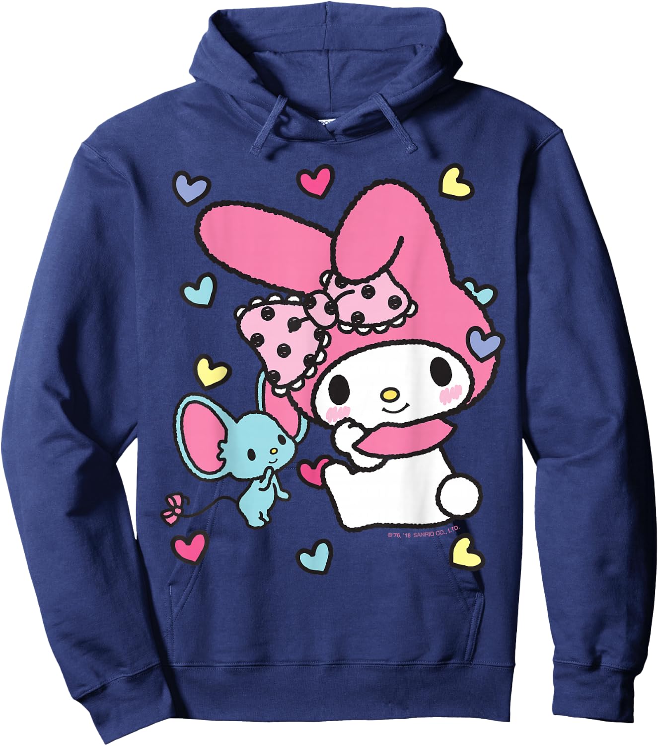 My Melody and Friend Sweet Hearts Shirt Hoodie - Hoodie | Navy
