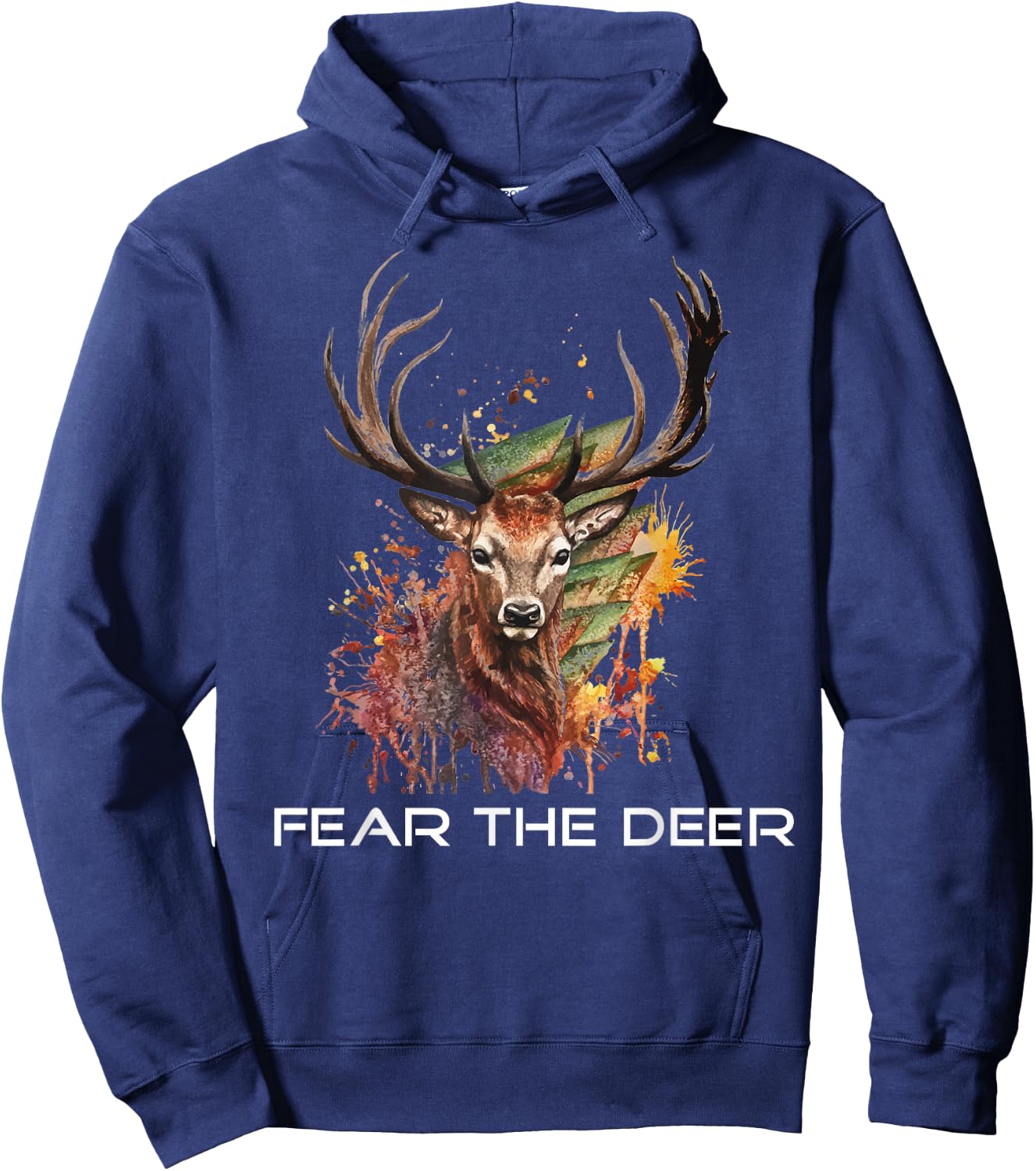 Fear The Deer Basketball Hoodie - Hoodie | Navy