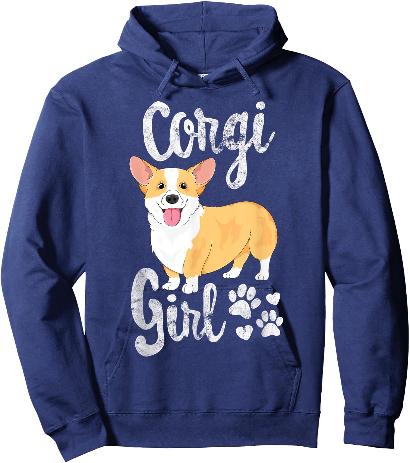 Corgi Girl Women Puppy Mom Dog Mama Lover Gift Hoodie - Hoodie | Navy