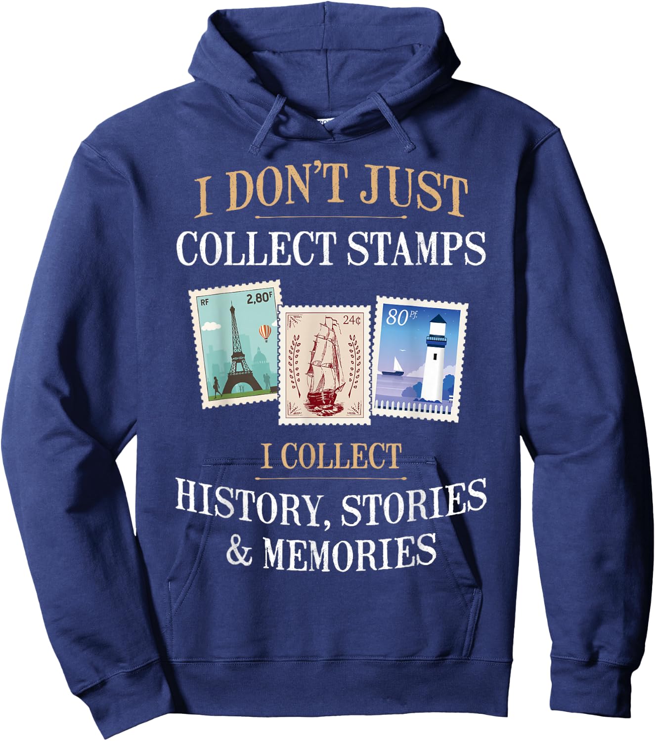 Philately Stamp Collecting Philatelist Hoodie - Hoodie | Navy
