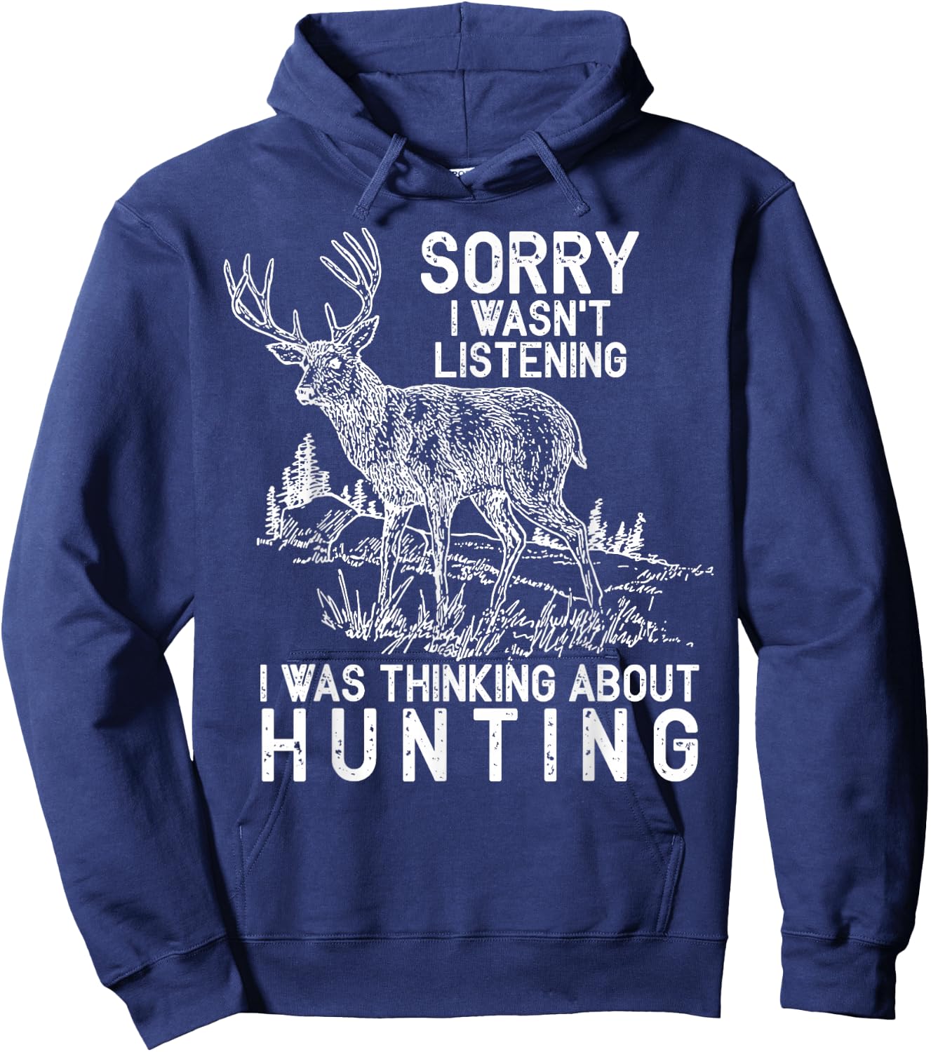 Funny Hunting - Deer Hunter Shirt Gift Hoodie - Hoodie | Navy