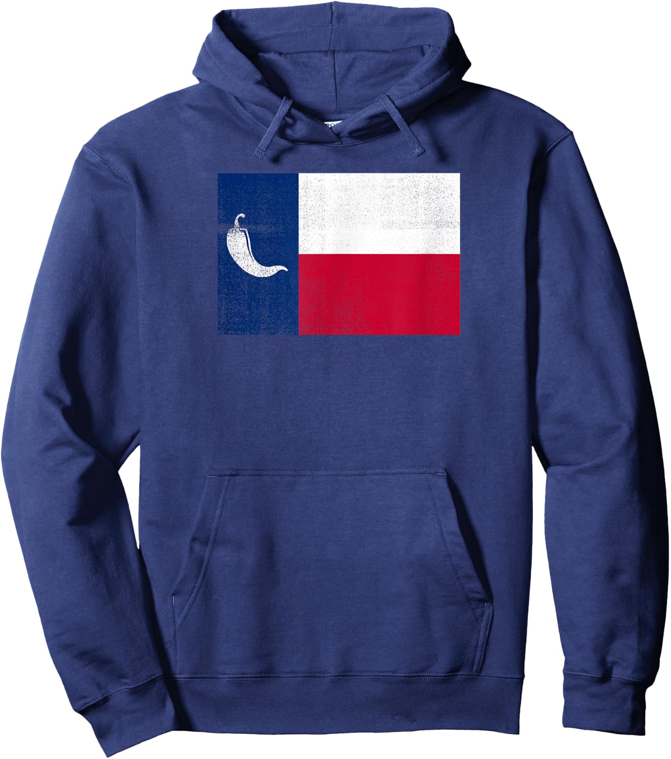 Spicy Texas Flag Funny Chili Cook Off Hoodie - Hoodie | Navy