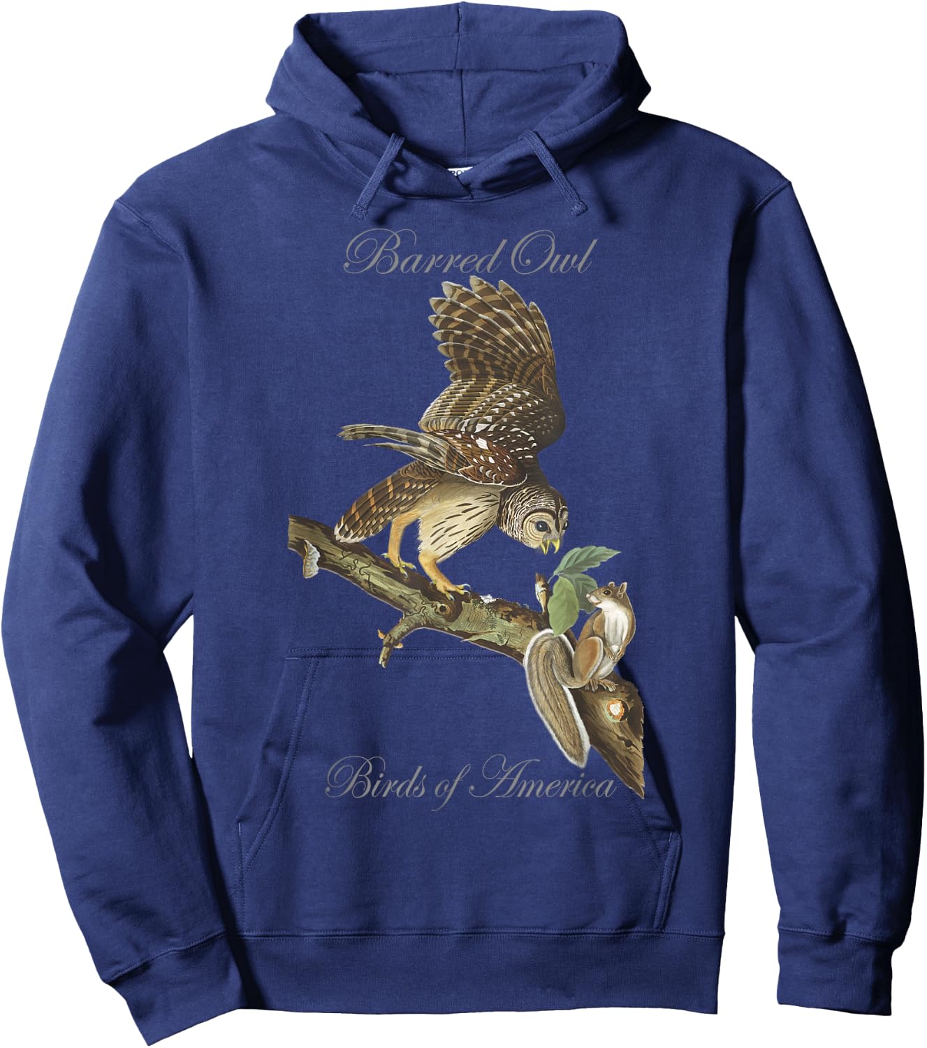 Barred Owl - Birds of America Series Audubon Hoodie - Hoodie | Navy