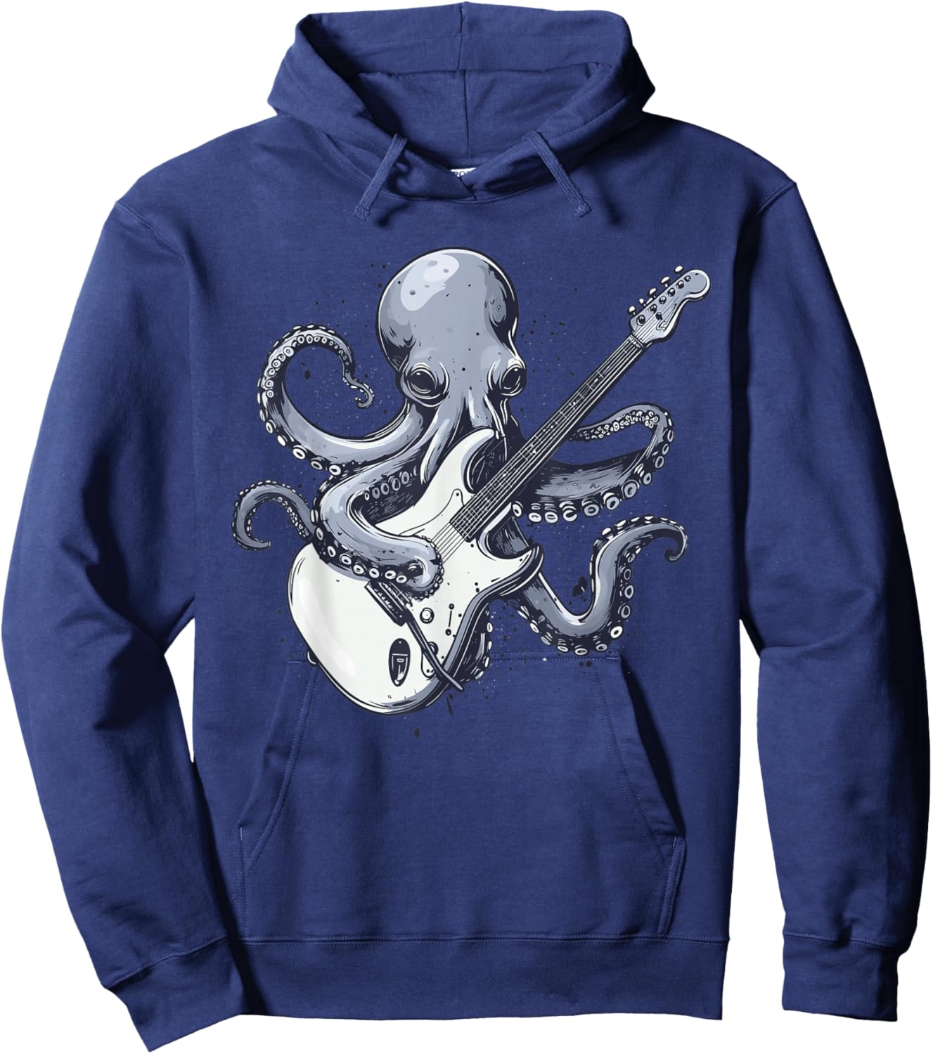 Octopus Playing Guitar Hoodie - Hoodie | Navy