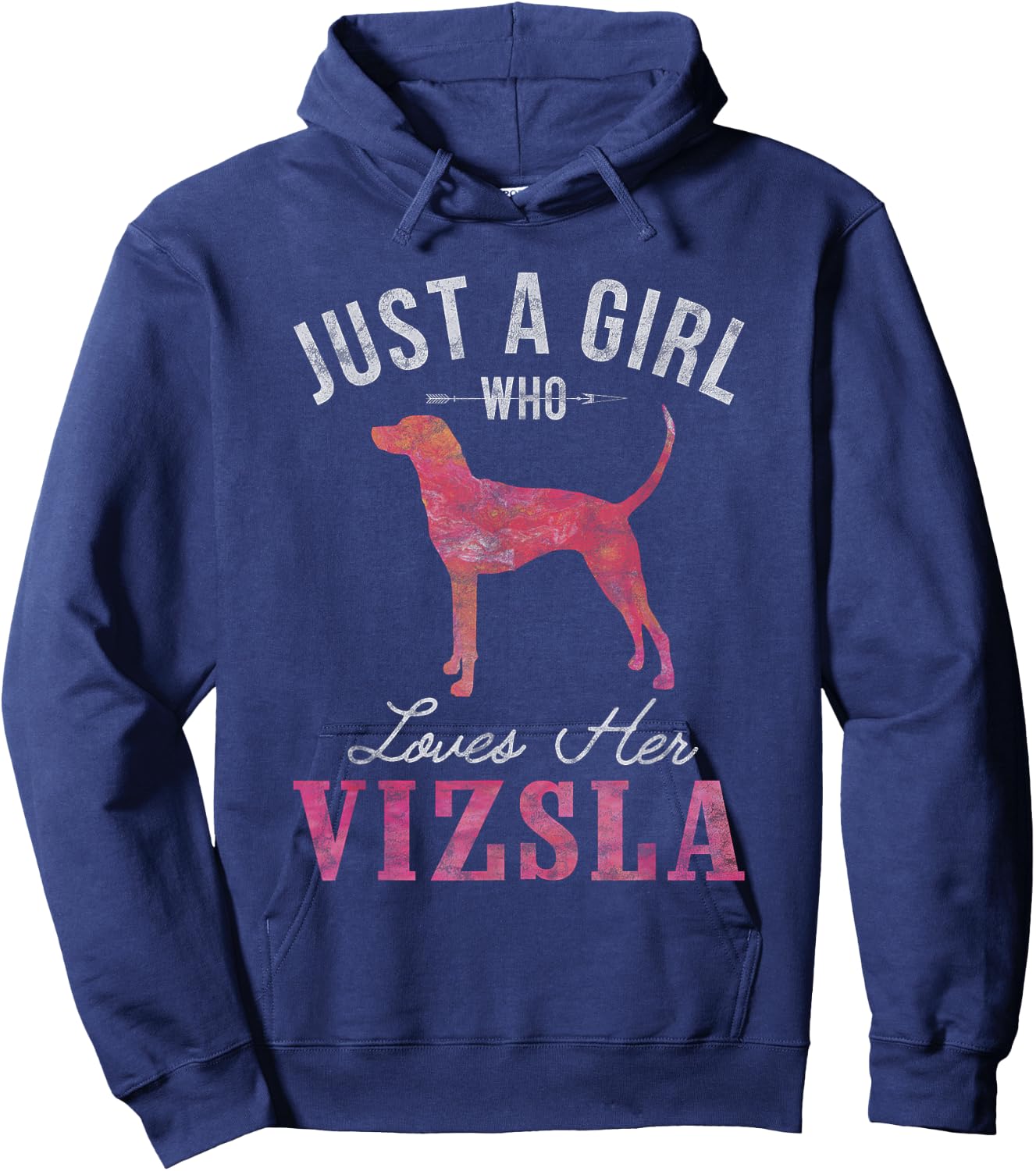 Just A Girl Who Loves Her Vizsla Dog Owner Gift Hoodie - Hoodie | Navy