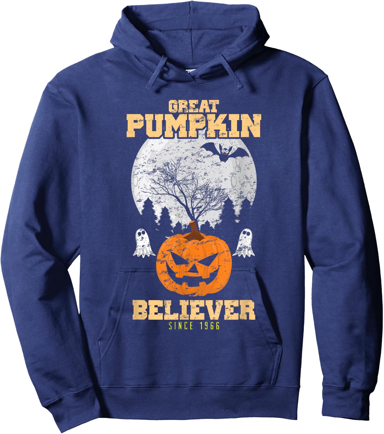 Halloween Great Pumpkin Believer Since 1966 Hoodie - Hoodie | Navy
