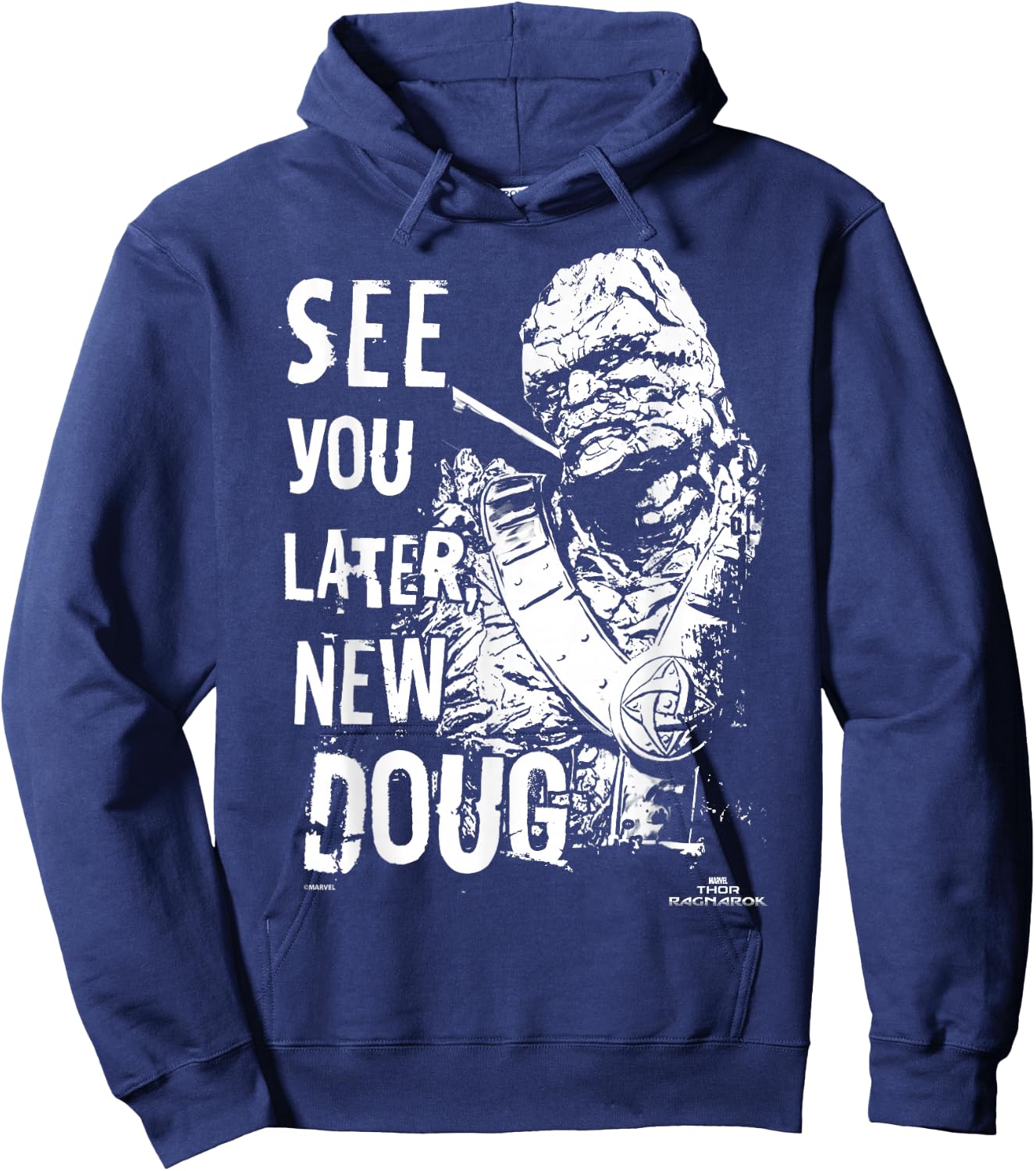 Marvel Thor Ragnarok Korg Later New Doug Hoodie - Hoodie | Navy