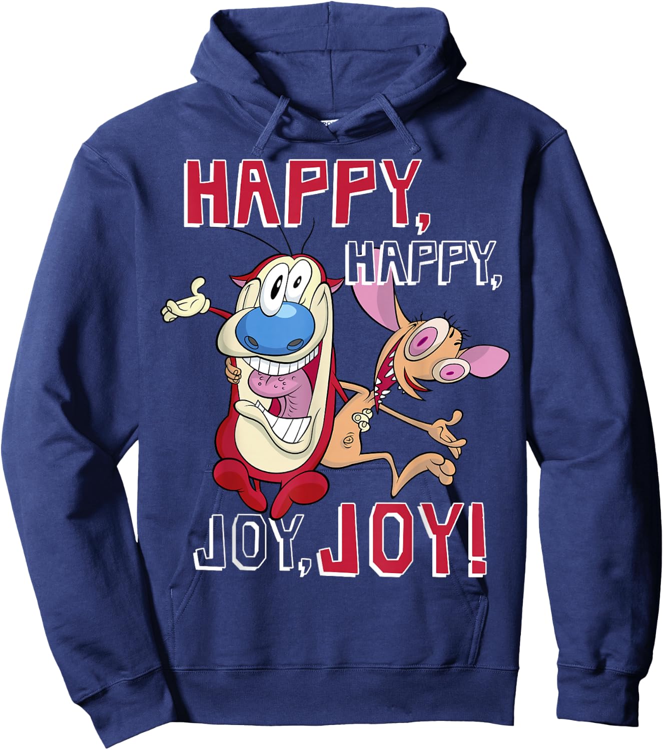 Ren and Stimpy Happy Joy Crazy Eyes BFFs Hoodie - Hoodie | Navy