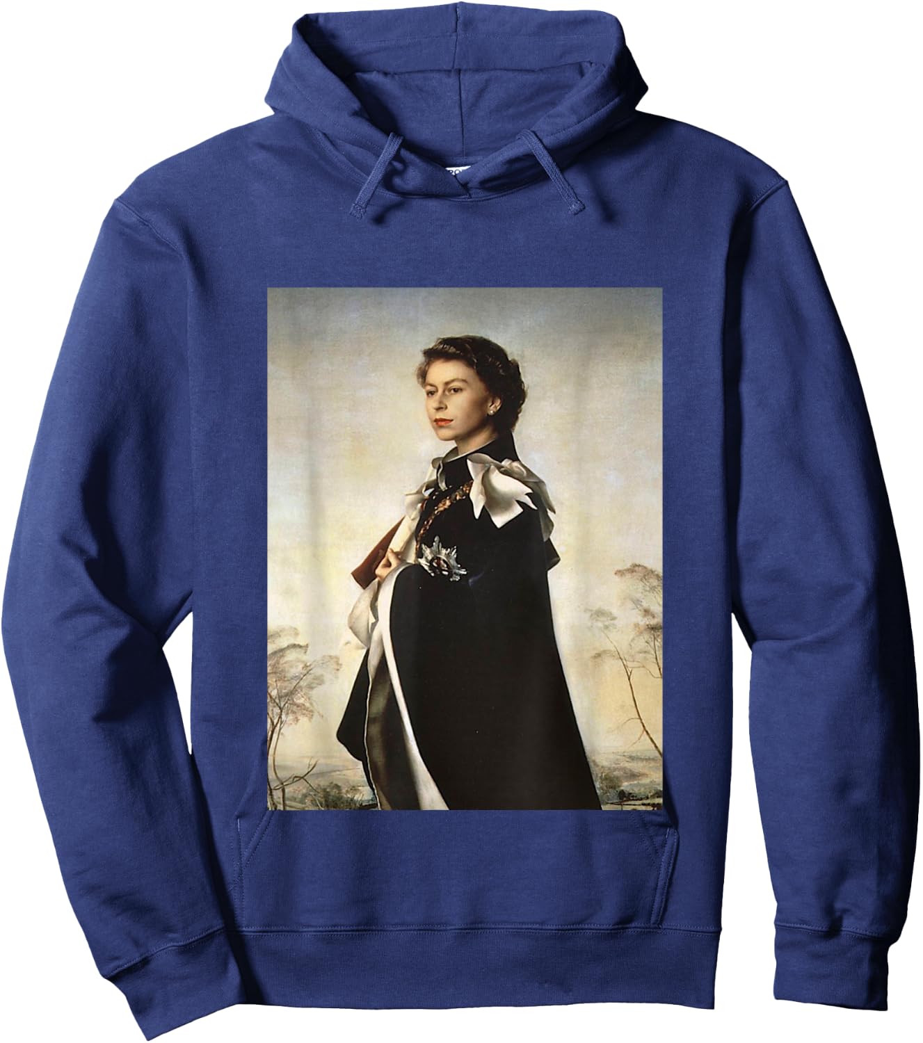 Young Monarch - Queen Elizabeth II Hoodie - Hoodie | Navy
