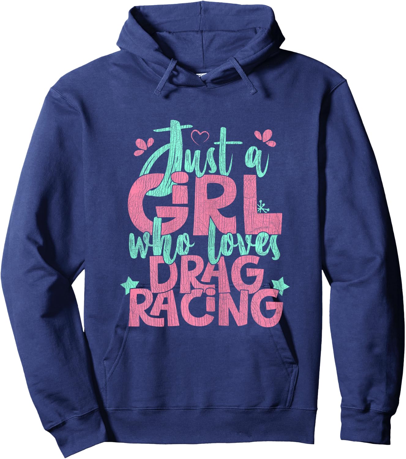 Just A Girl Who Loves Drag Racing Gift Hoodie - Hoodie | Navy