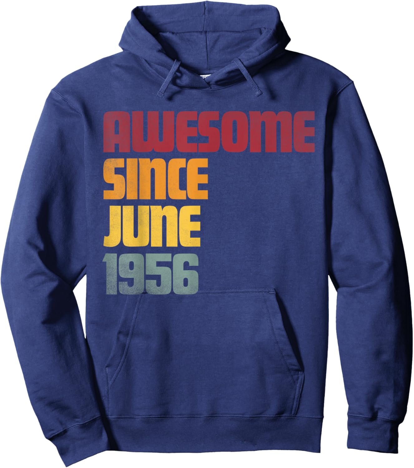 Awesome Since June 1956 70th Birthday - Vintage Hoodie - Hoodie | Navy