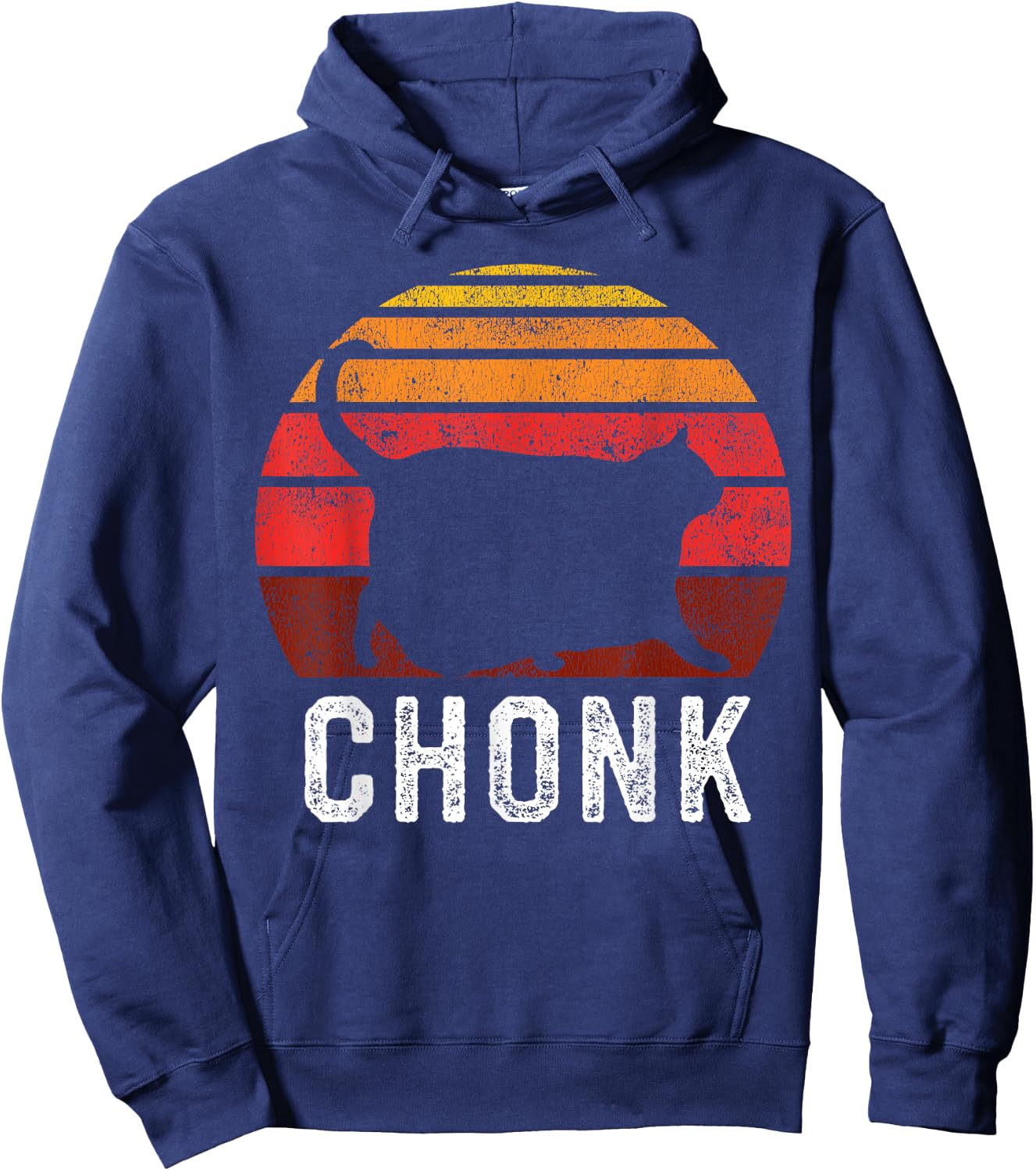 Funny Fat Cats Meme, Chonk Cat Hoodie - Hoodie | Navy