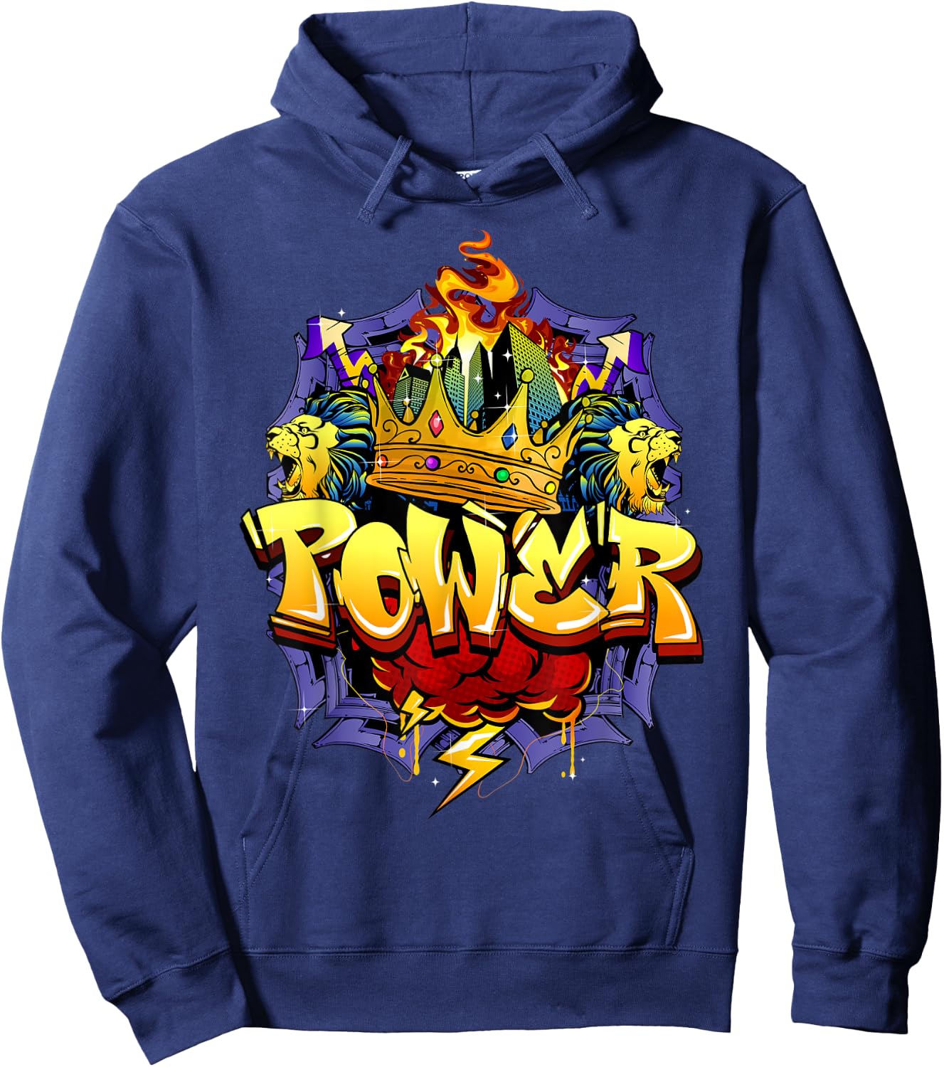 Flite Boi - Urban - Respect Graffiti Graphic Hoodie - Hoodie | Navy