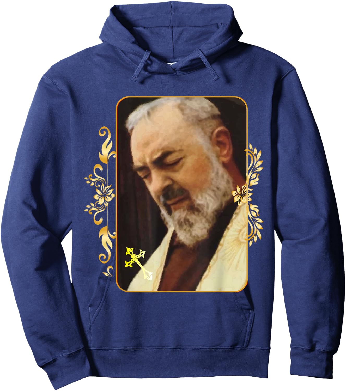 Religious Catholic St Padre Pio Of Pietrelcina Hoodie - Hoodie | Navy