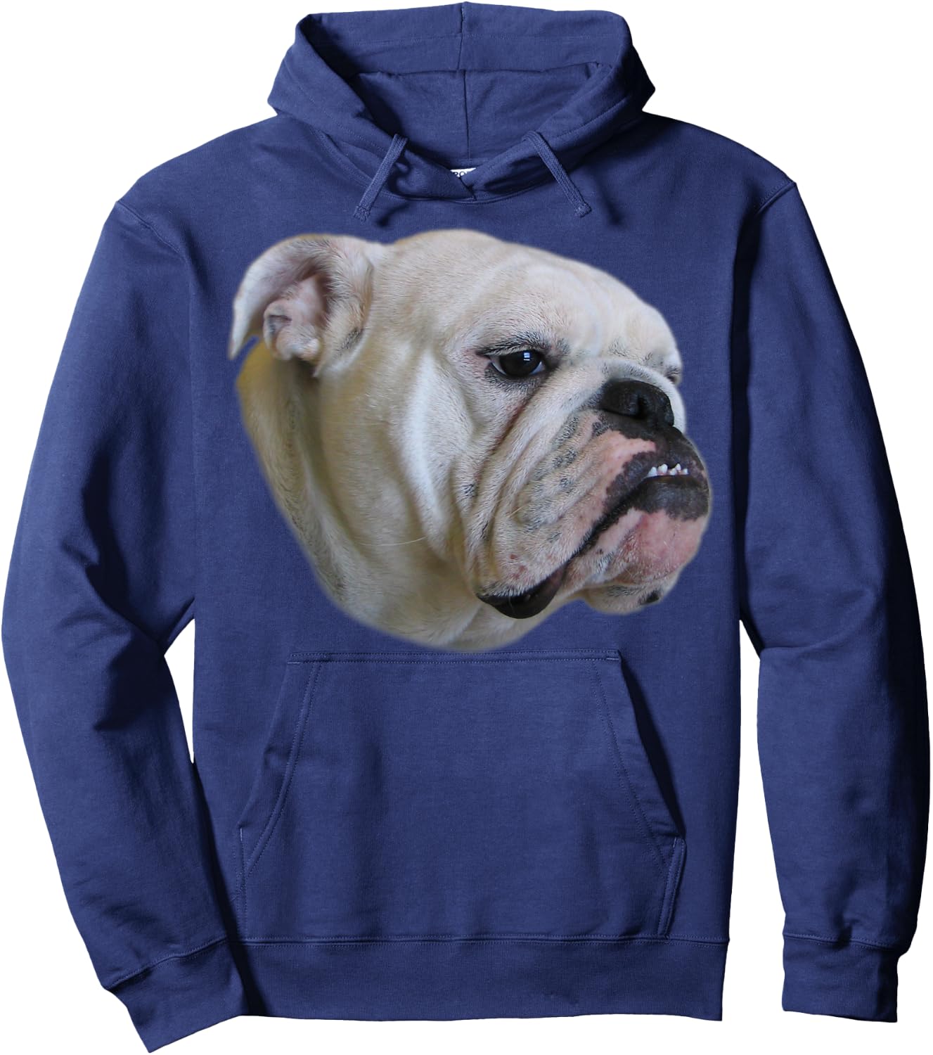Bulldog Face Hoodie - Hoodie | Navy