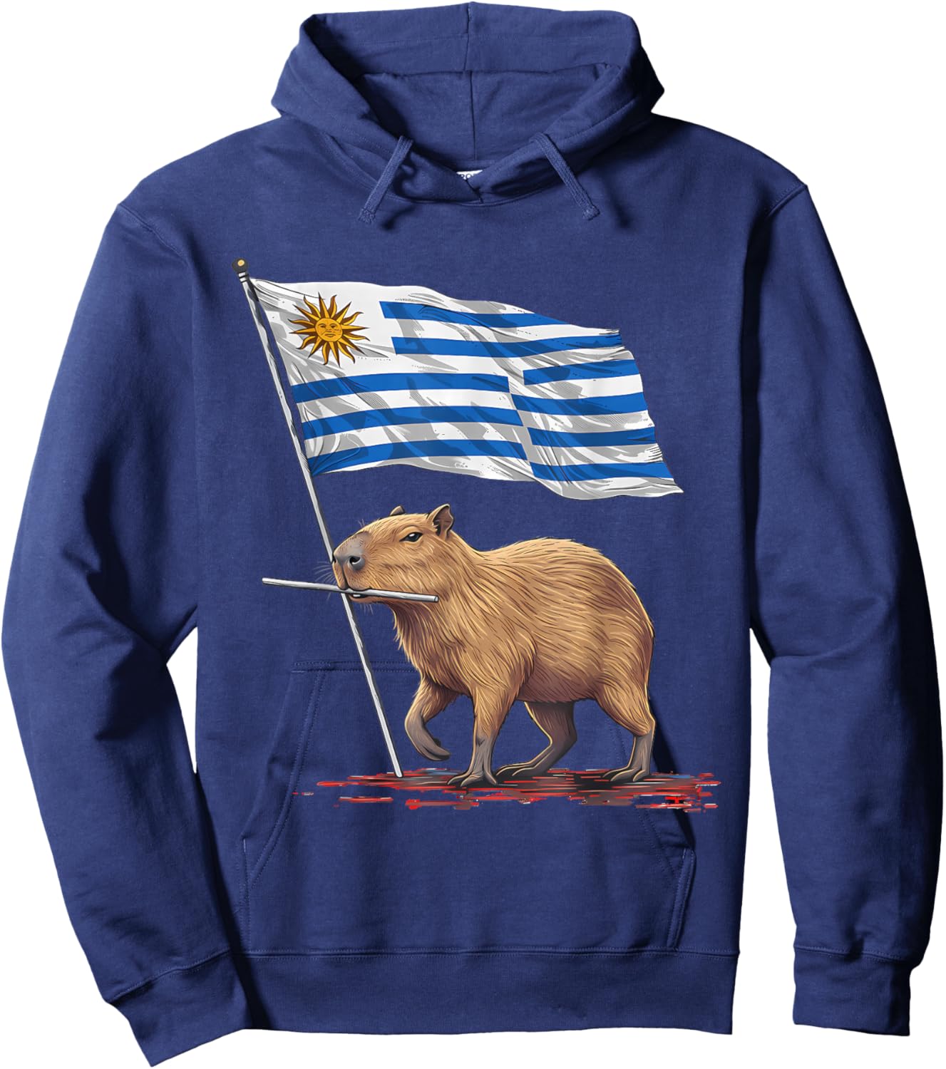 Uruguay Flag Capybara Uruguayan Pride Hoodie - Hoodie | Navy